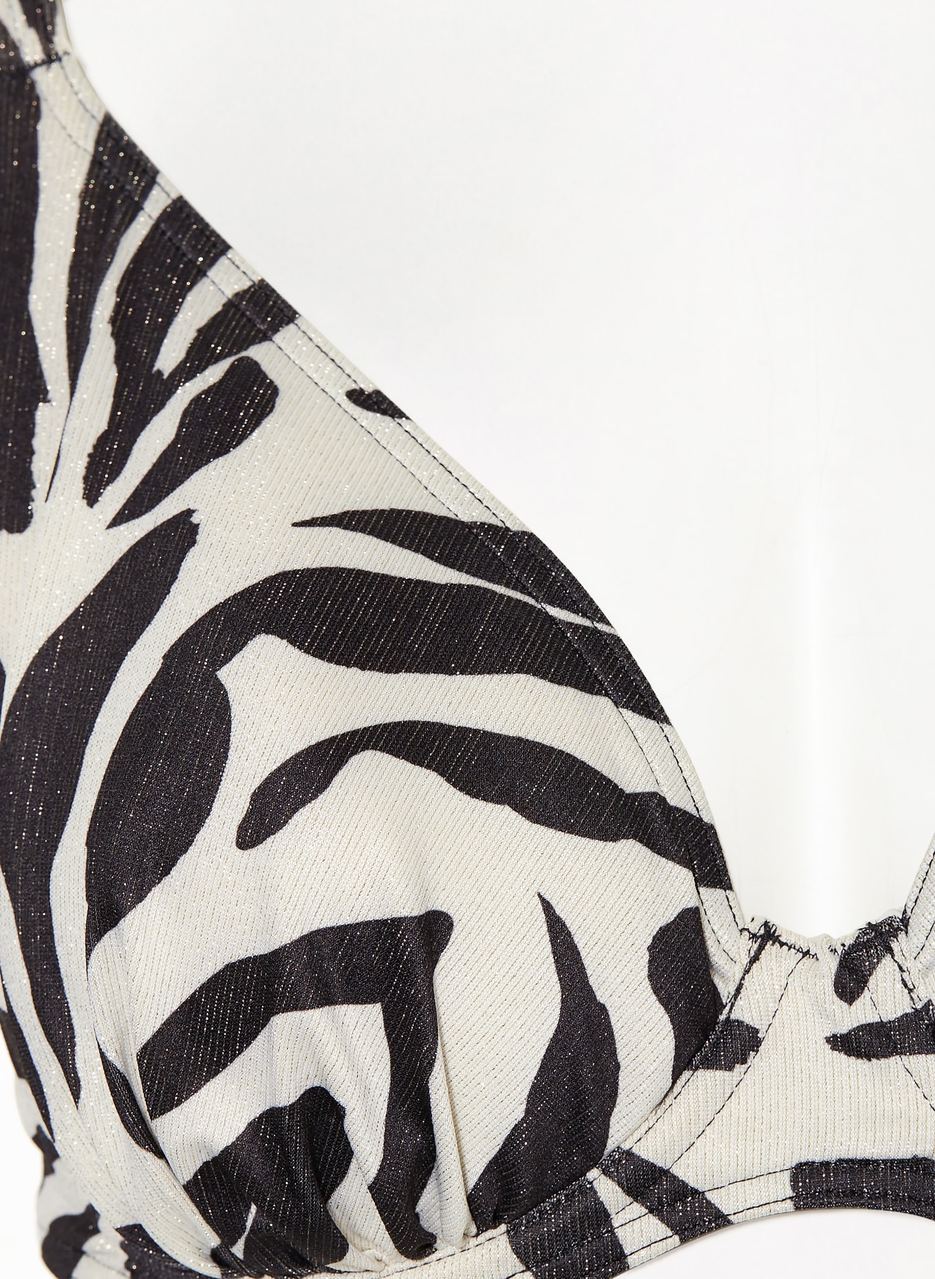 PrimaDonna DALICE underwire bikini top with glitter thread: BLACK / SILVER