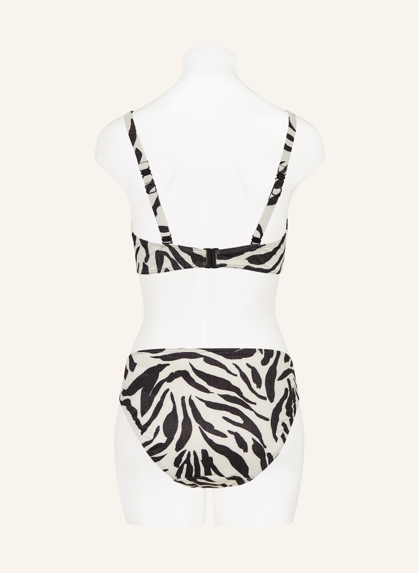 PrimaDonna DALICE panty bikini bottoms with glitter thread: BLACK / SILVER