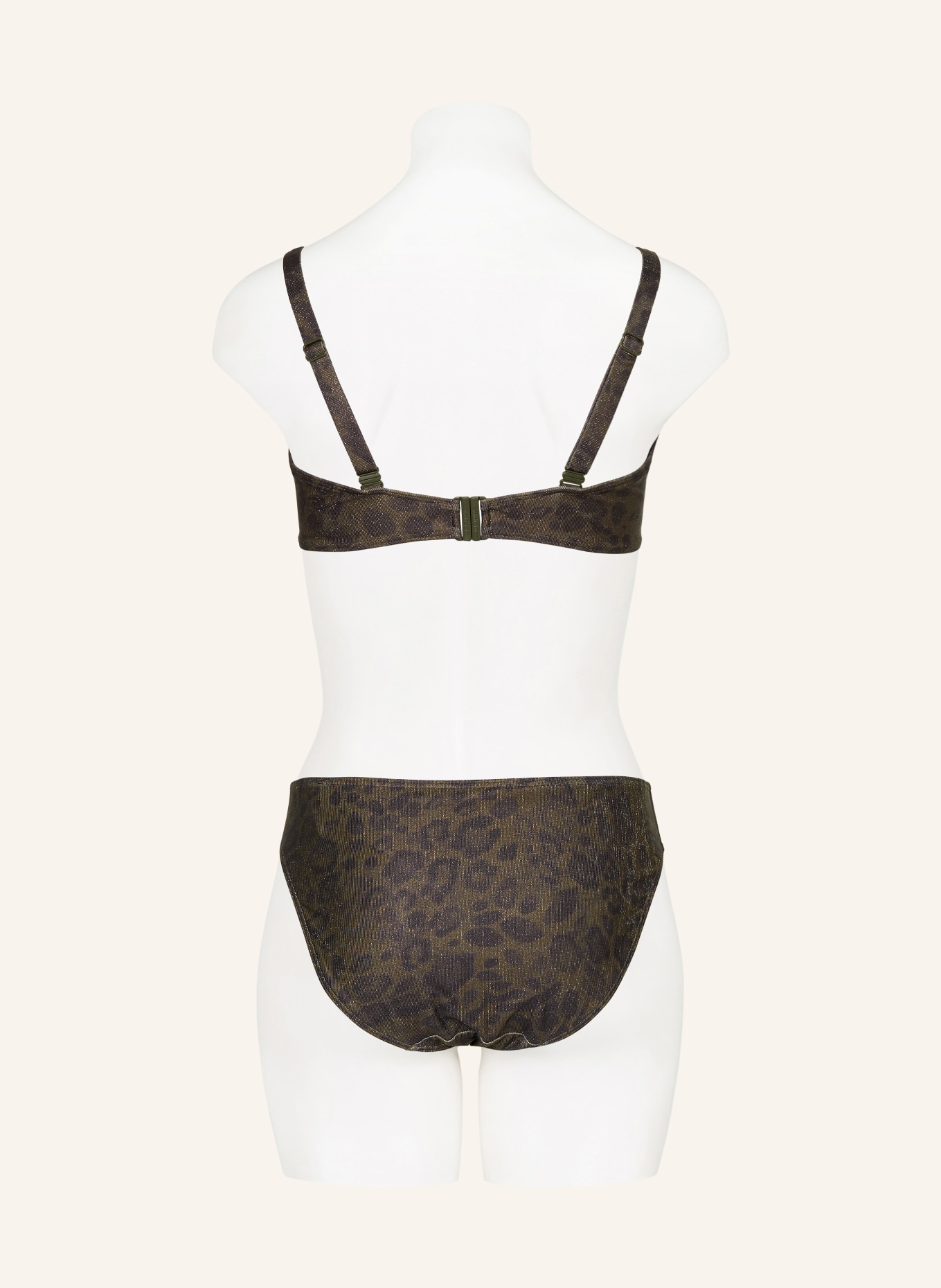 PrimaDonna Bügel-Bikini-Top RATJADA mit Glitzergarn: KHAKI / SCHWARZ