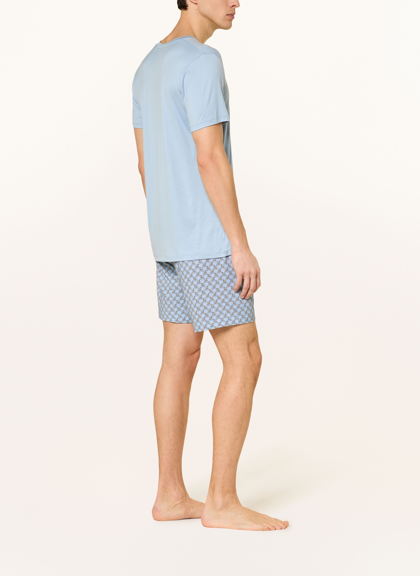 mey Sleep shorts series BIKE RUSH: BLUE GRAY / KHAKI