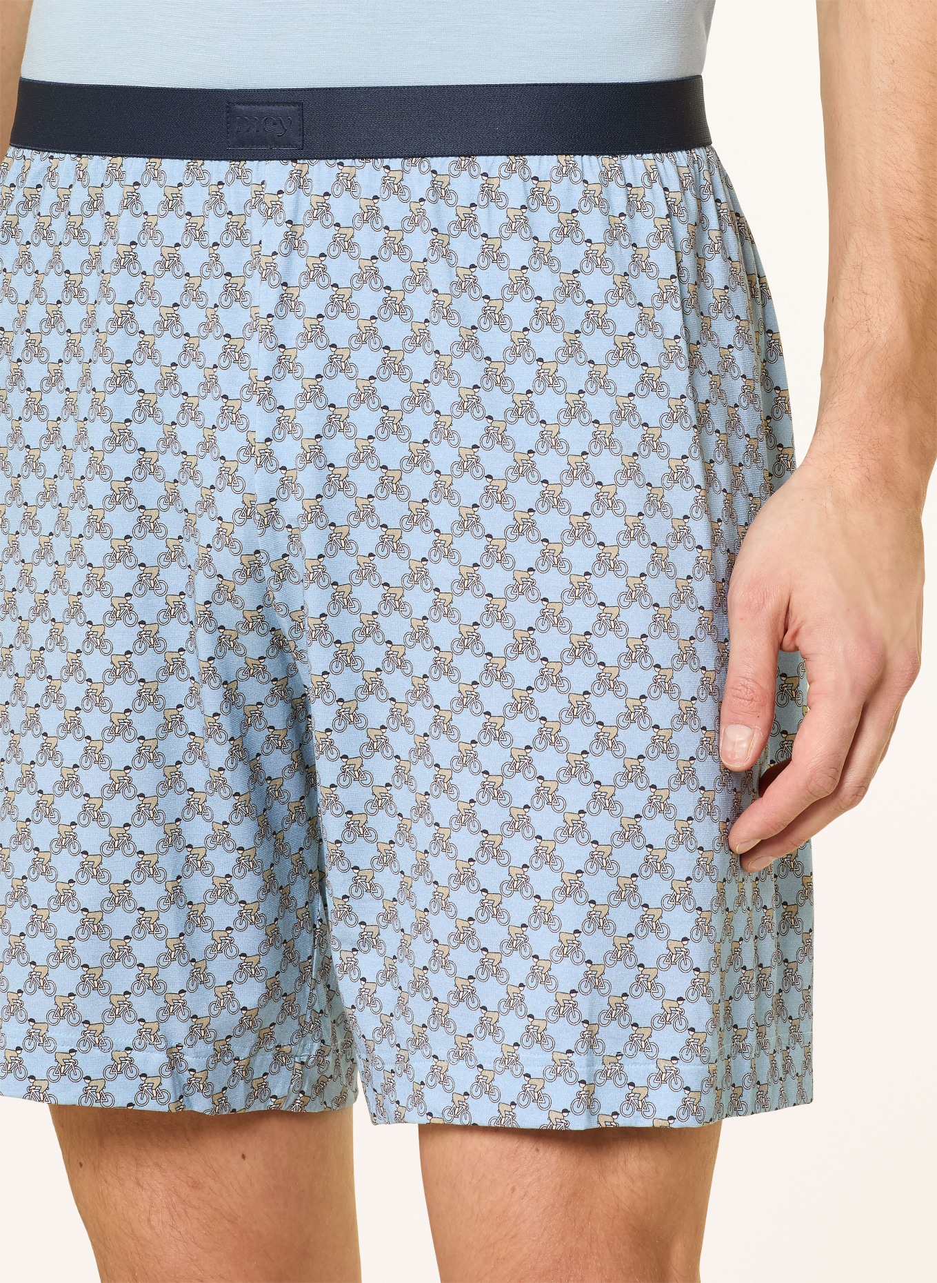 mey Sleep shorts series BIKE RUSH: BLUE GRAY / KHAKI