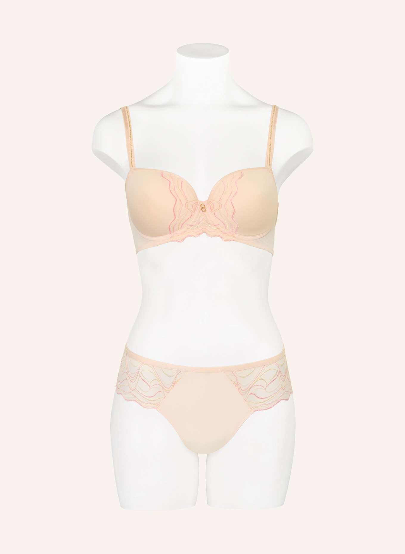 Triumph Kalhotky PALINA WAVES OF GLOW: SVĚTLE RŮŽOVÁ / TMAVĚ ŽLUTÁ