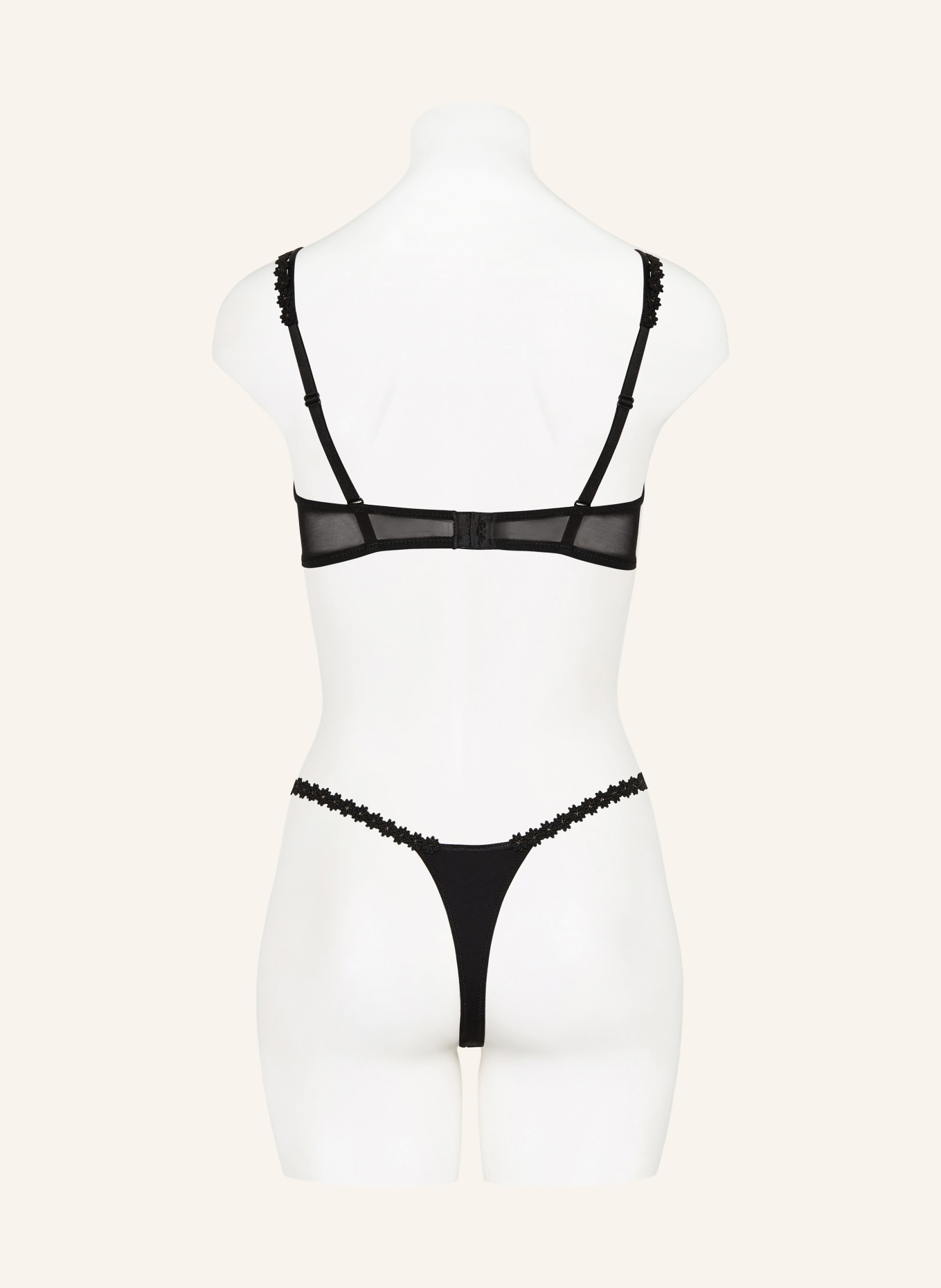 MARIE JO String DAISY mit Glitzergarn: SCHWARZ