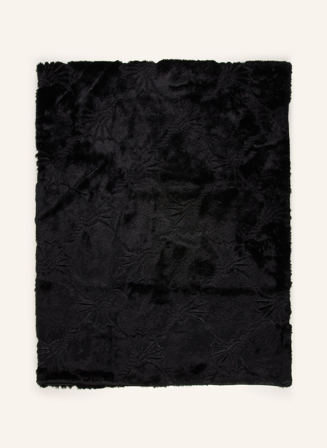 JOOP! J!COZY faux fur throw: BLACK