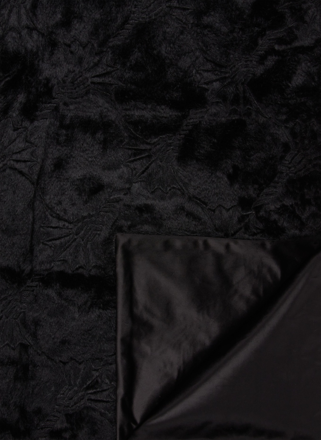 JOOP! J!COZY faux fur throw: BLACK