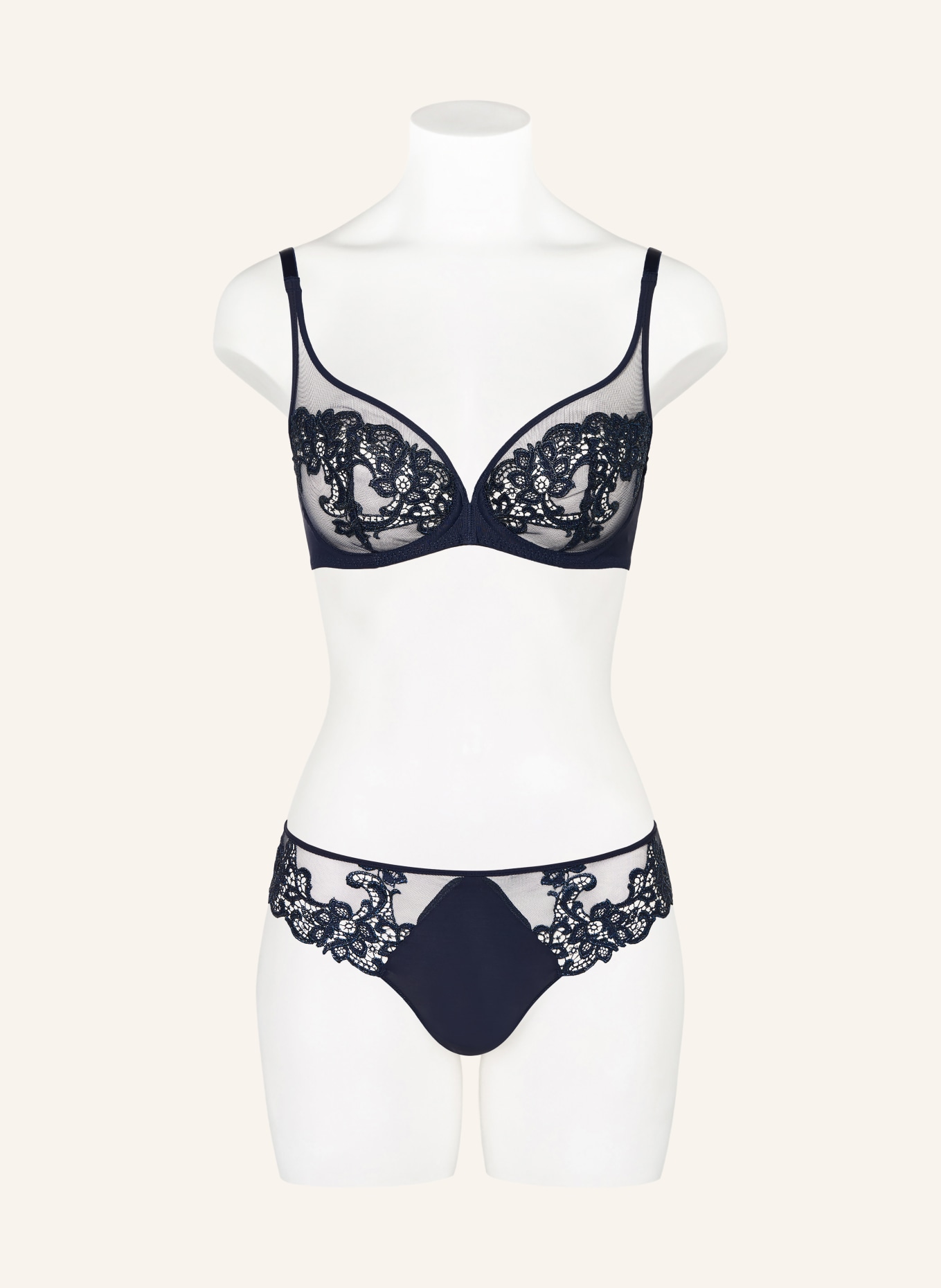 SIMONE PÉRÈLE Biustonosz z fiszbinami SAGA: GRANATOWY