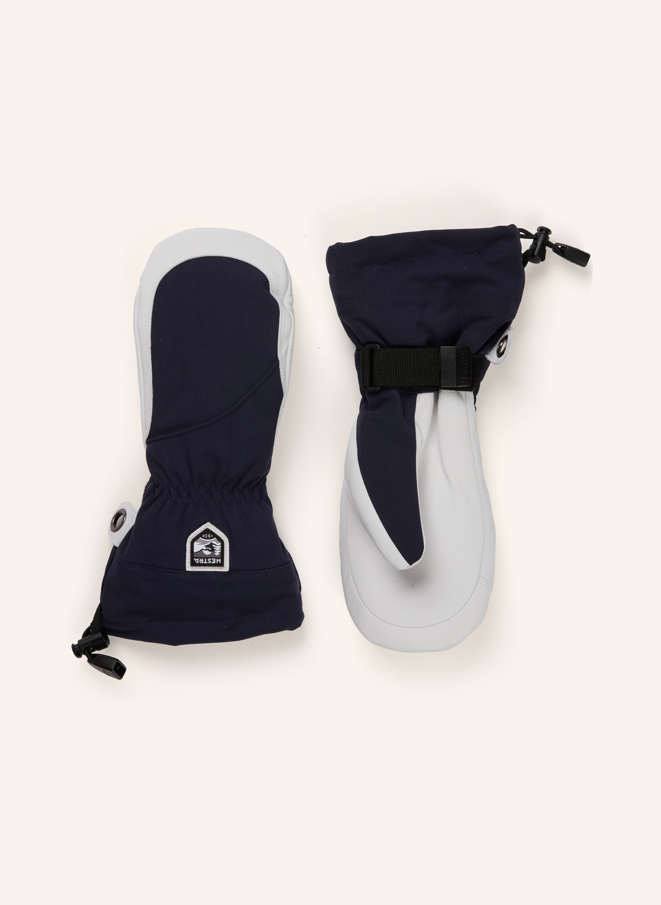 HESTRA Rękawiczki jednopalcowe ARMY LEATHER HELI: CZARNY / BIAŁY