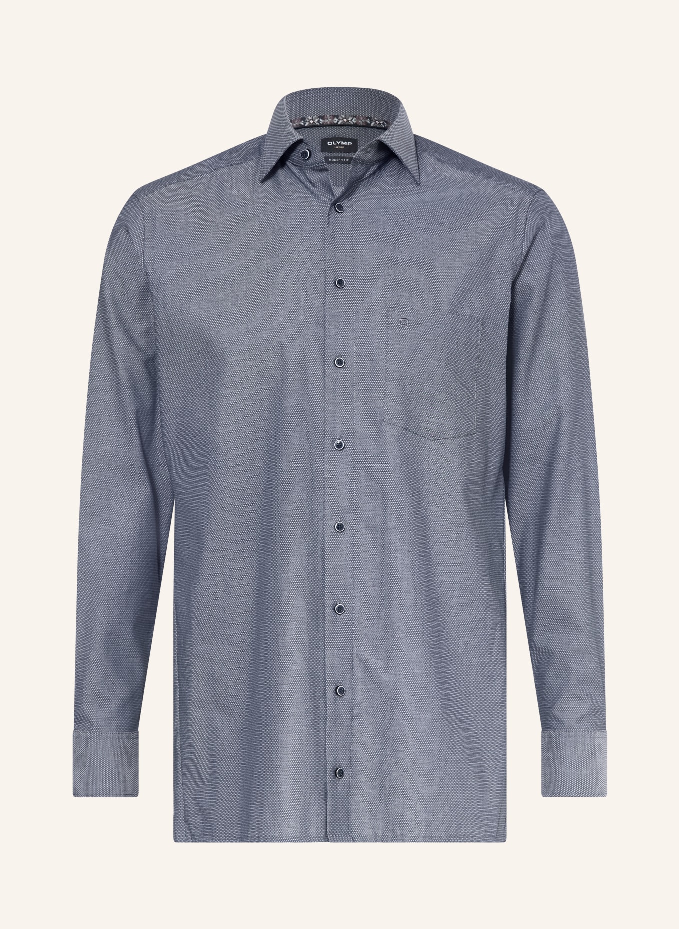 OLYMP Hemd Luxor modern fit: DUNKELBLAU / WEISS
