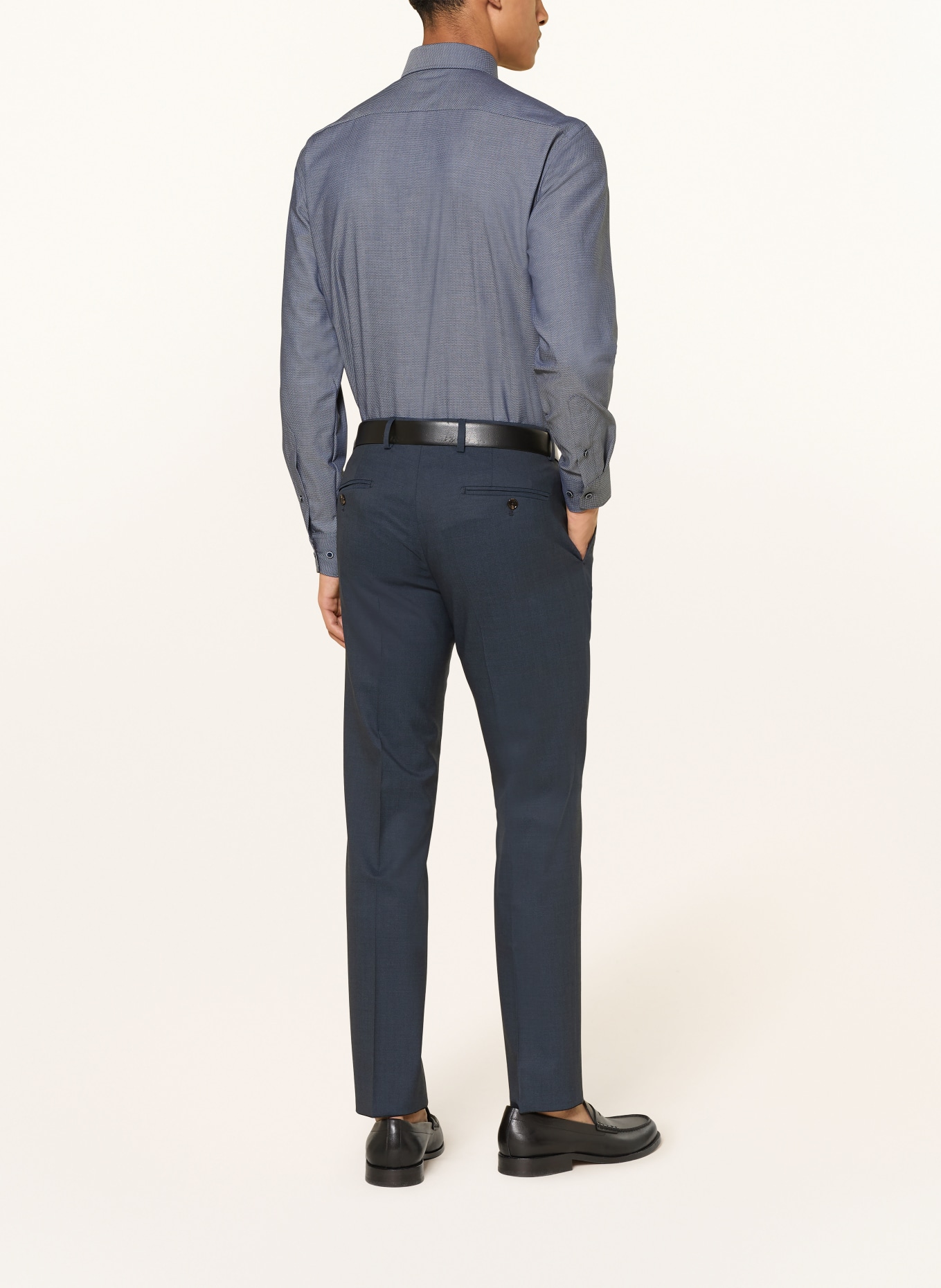 OLYMP Hemd Luxor modern fit: DUNKELBLAU / WEISS