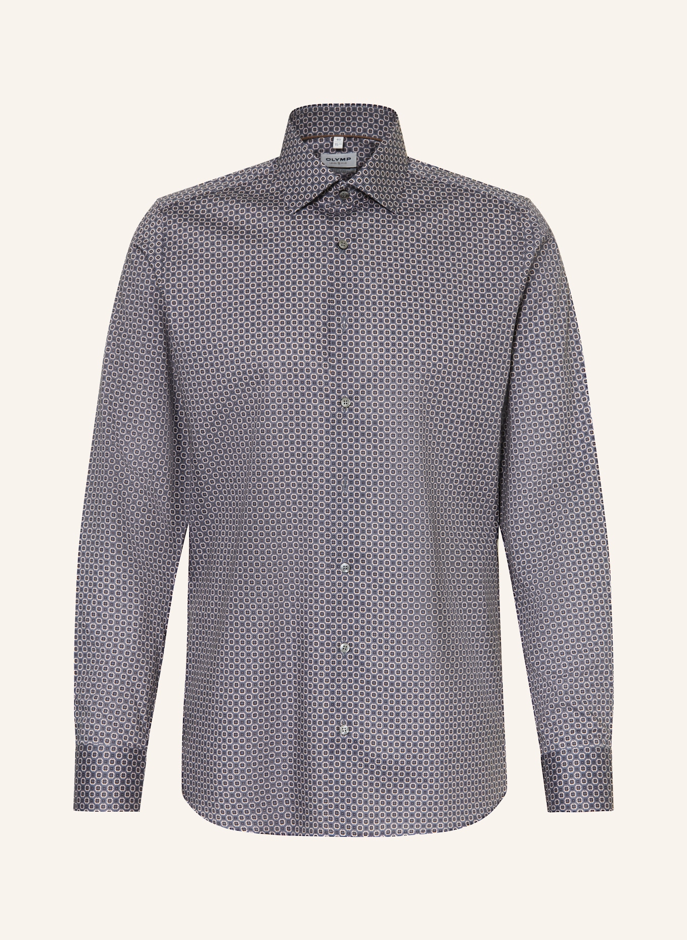 OLYMP Hemd Level Five body fit: BLAUGRAU / BEIGE / WEISS