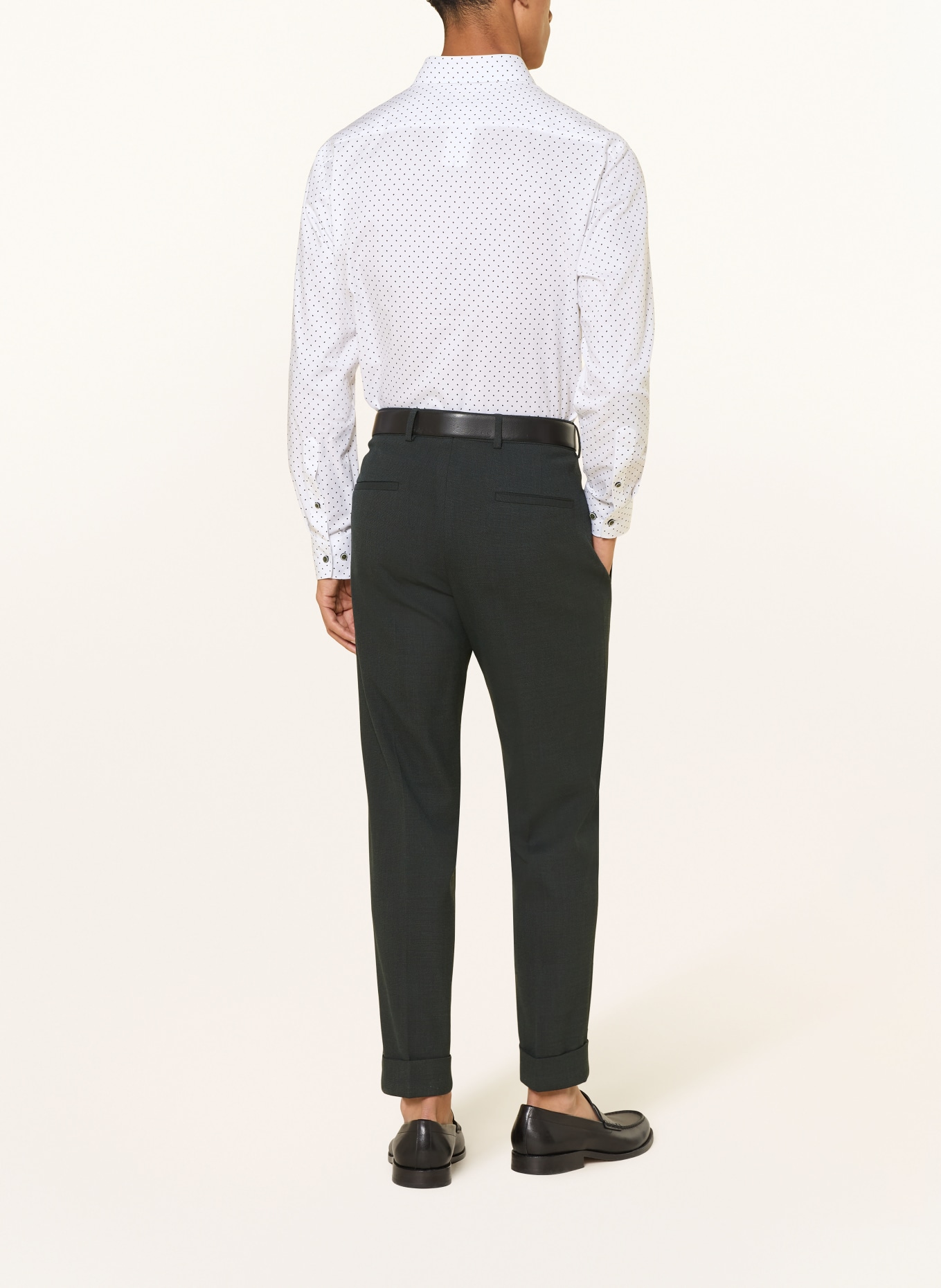 OLYMP Hemd Luxor comfort fit: WEISS / SCHWARZ