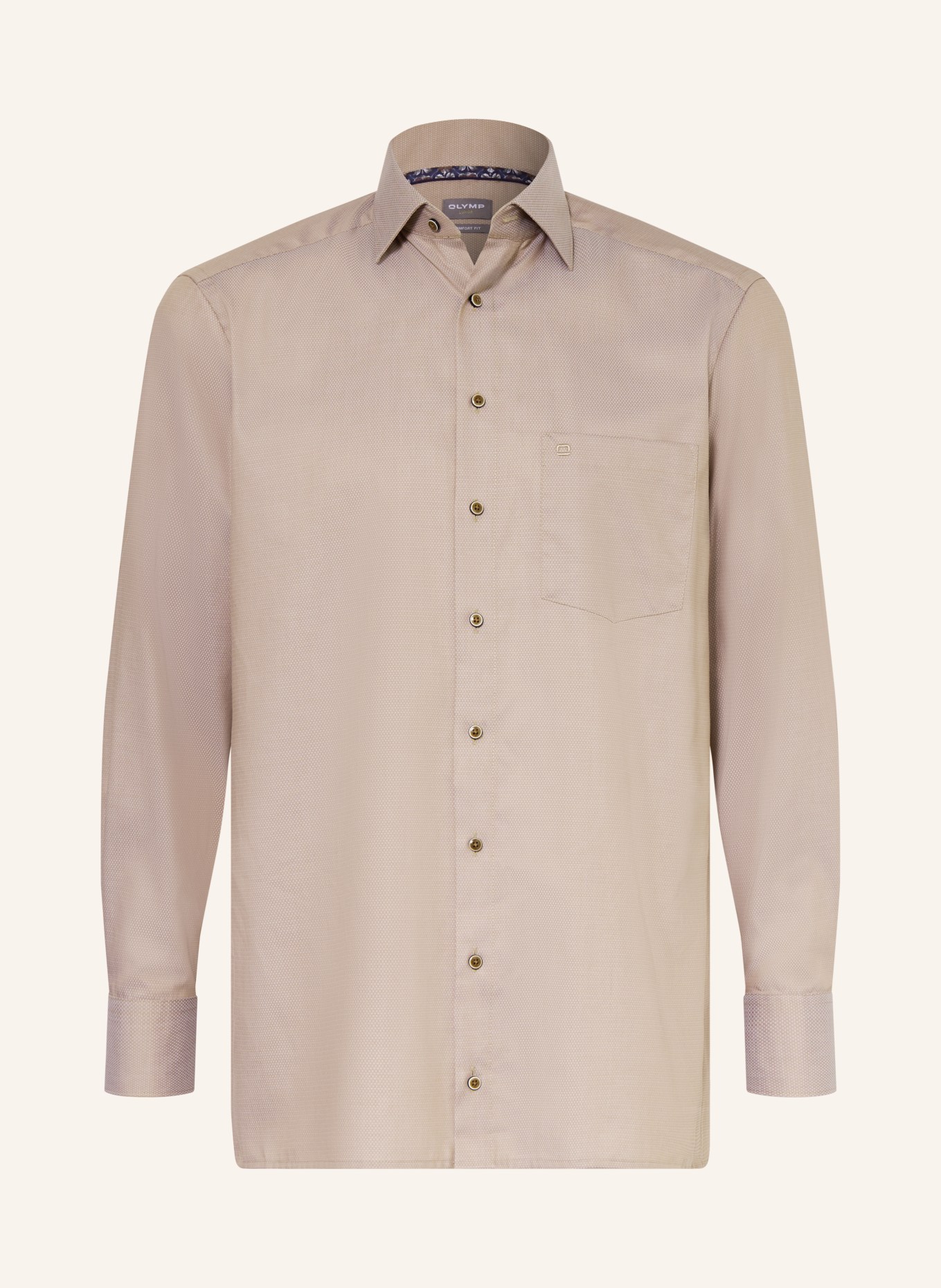 OLYMP Hemd Luxor comfort fit: KHAKI / GRAU
