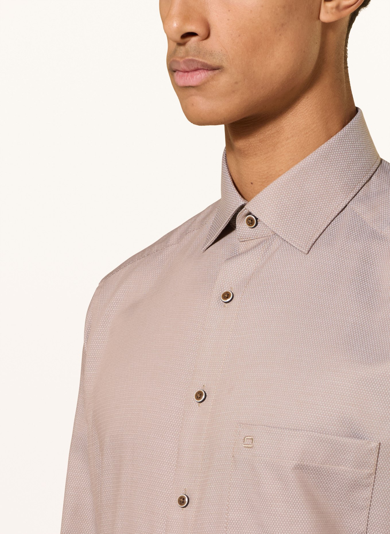 OLYMP Hemd Luxor comfort fit: KHAKI / GRAU