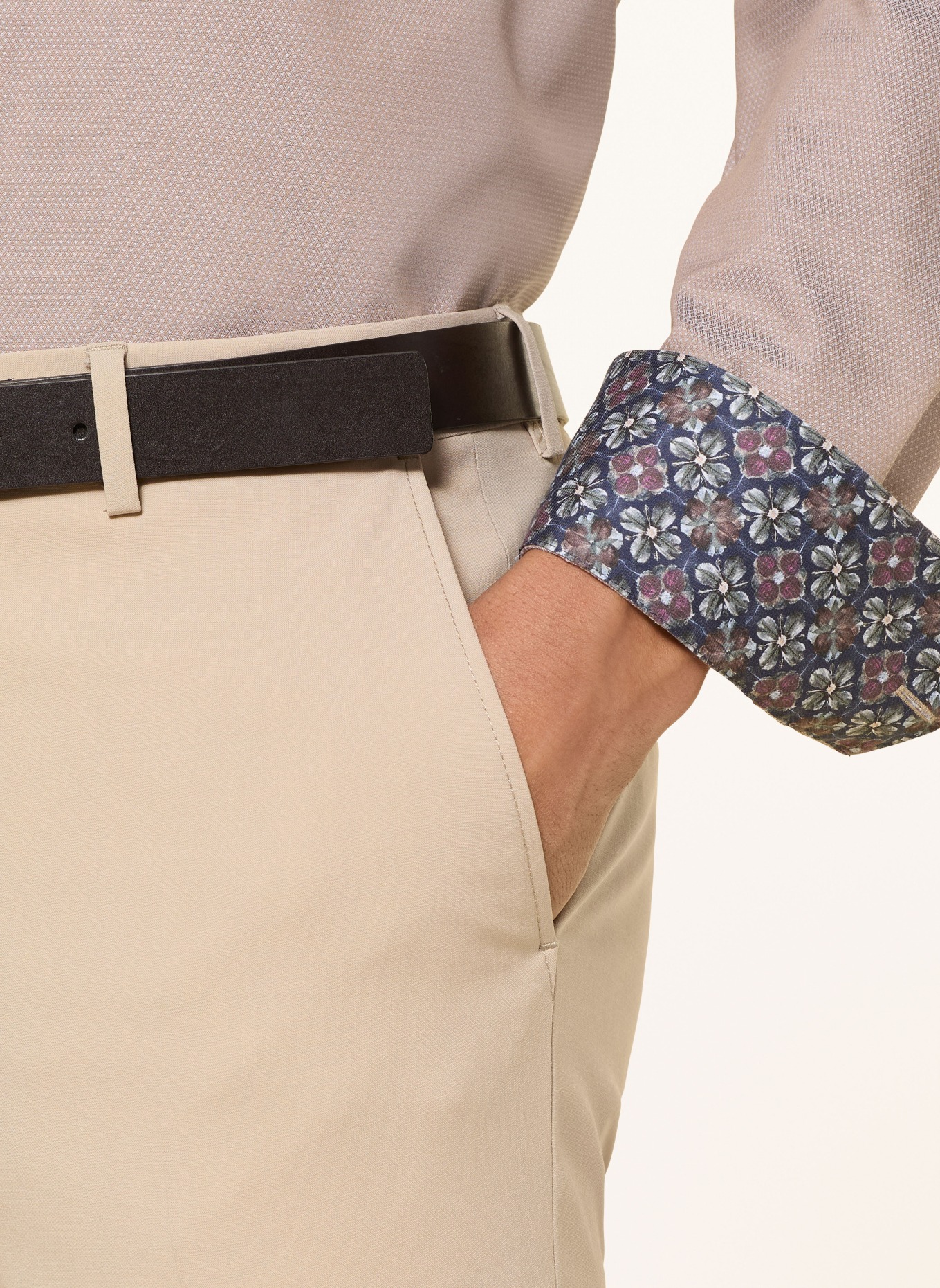 OLYMP Hemd Luxor comfort fit: KHAKI / GRAU