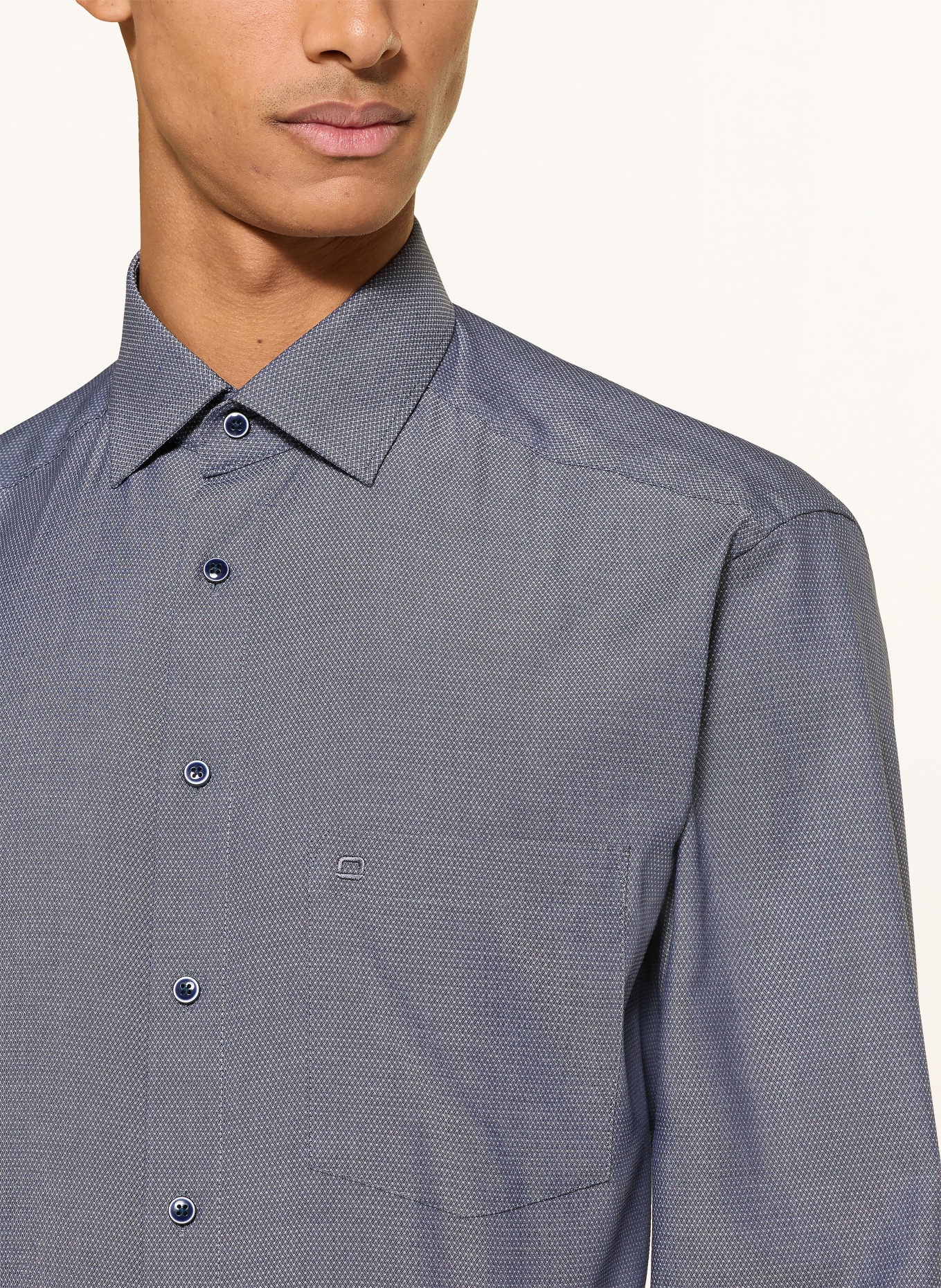 OLYMP Hemd Luxor comfort fit: DUNKELBLAU