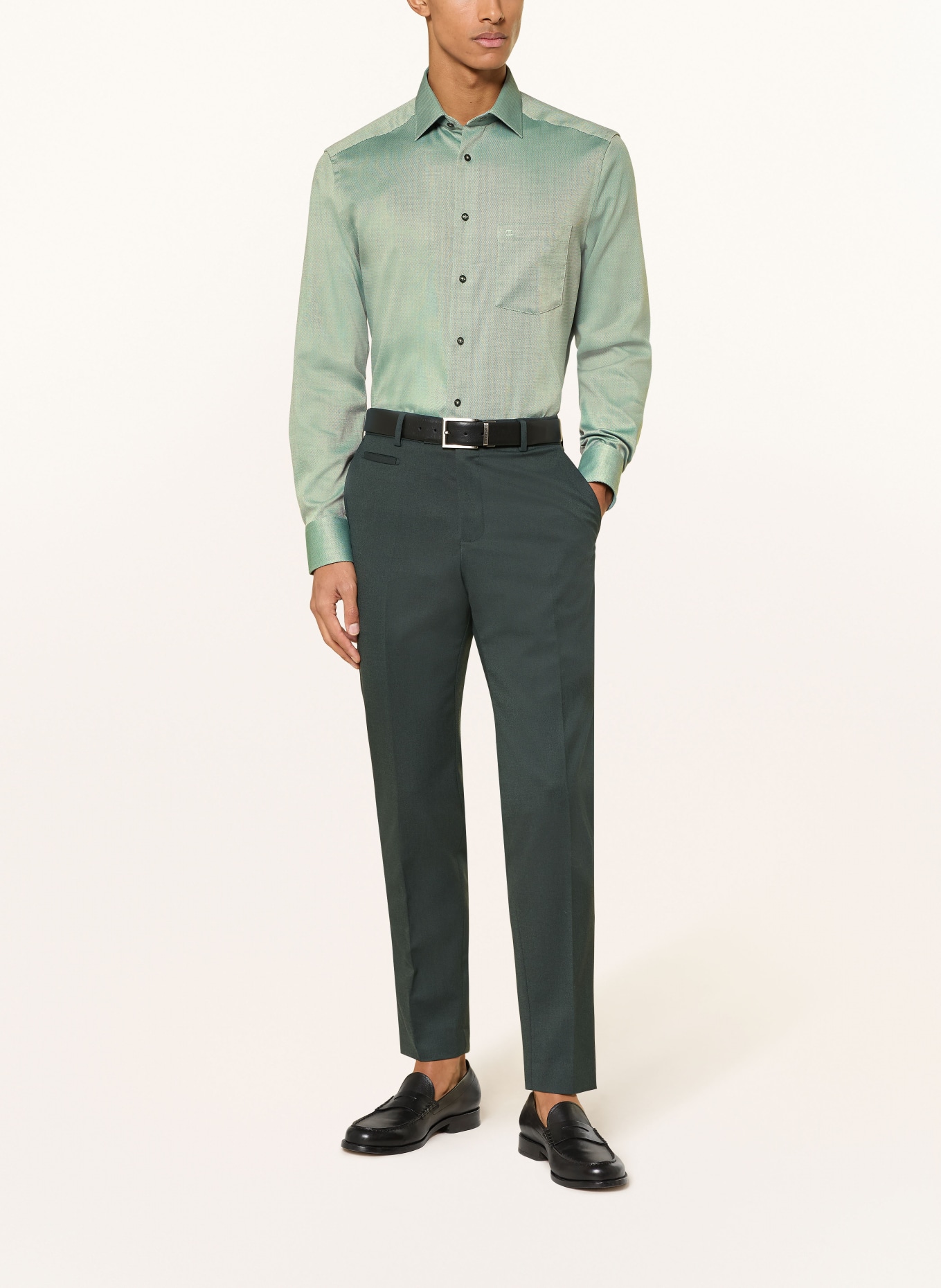 OLYMP Košile Luxor modern fit: SVĚTLE ZELENÁ