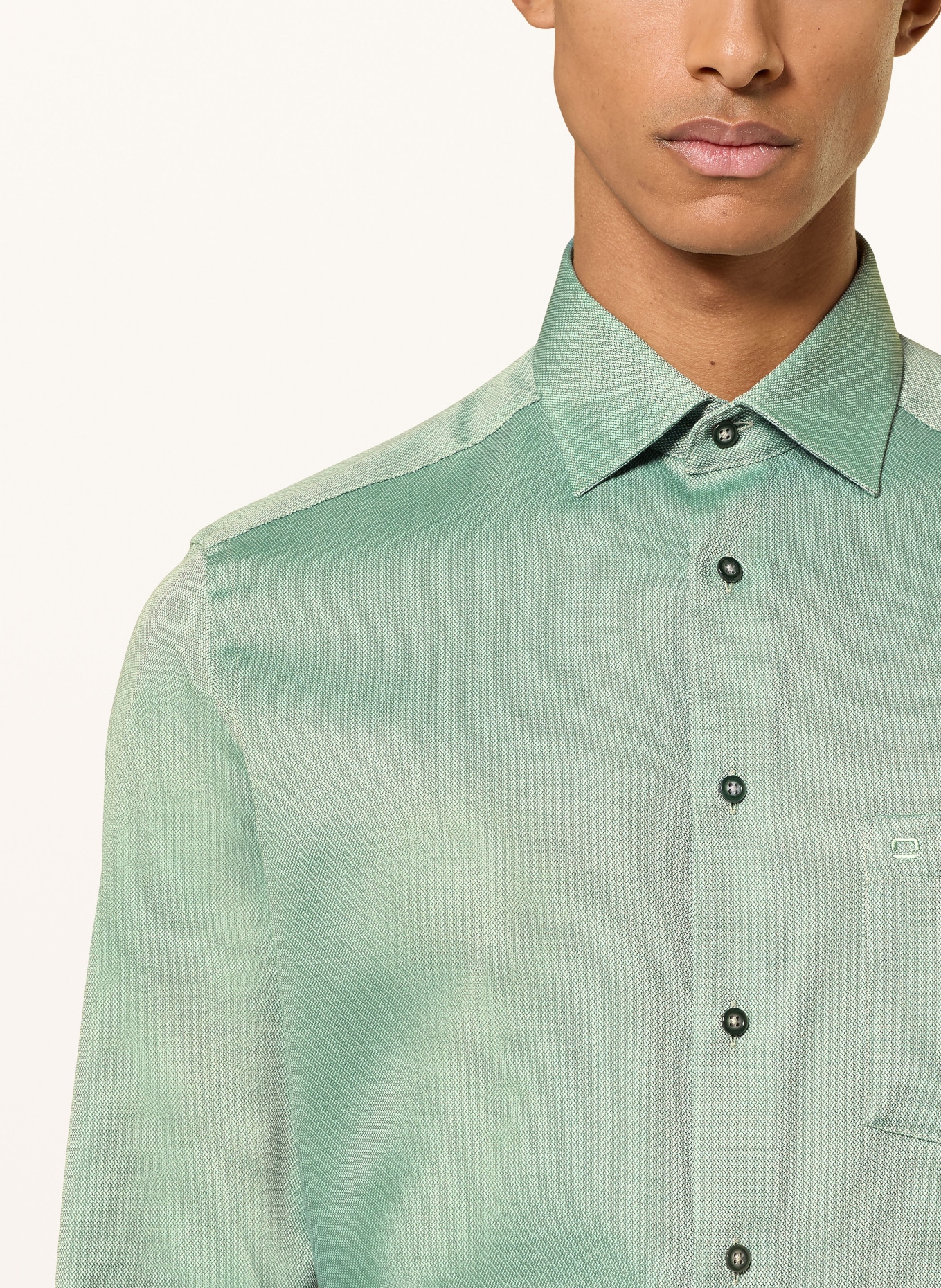 OLYMP Košile Luxor modern fit: SVĚTLE ZELENÁ