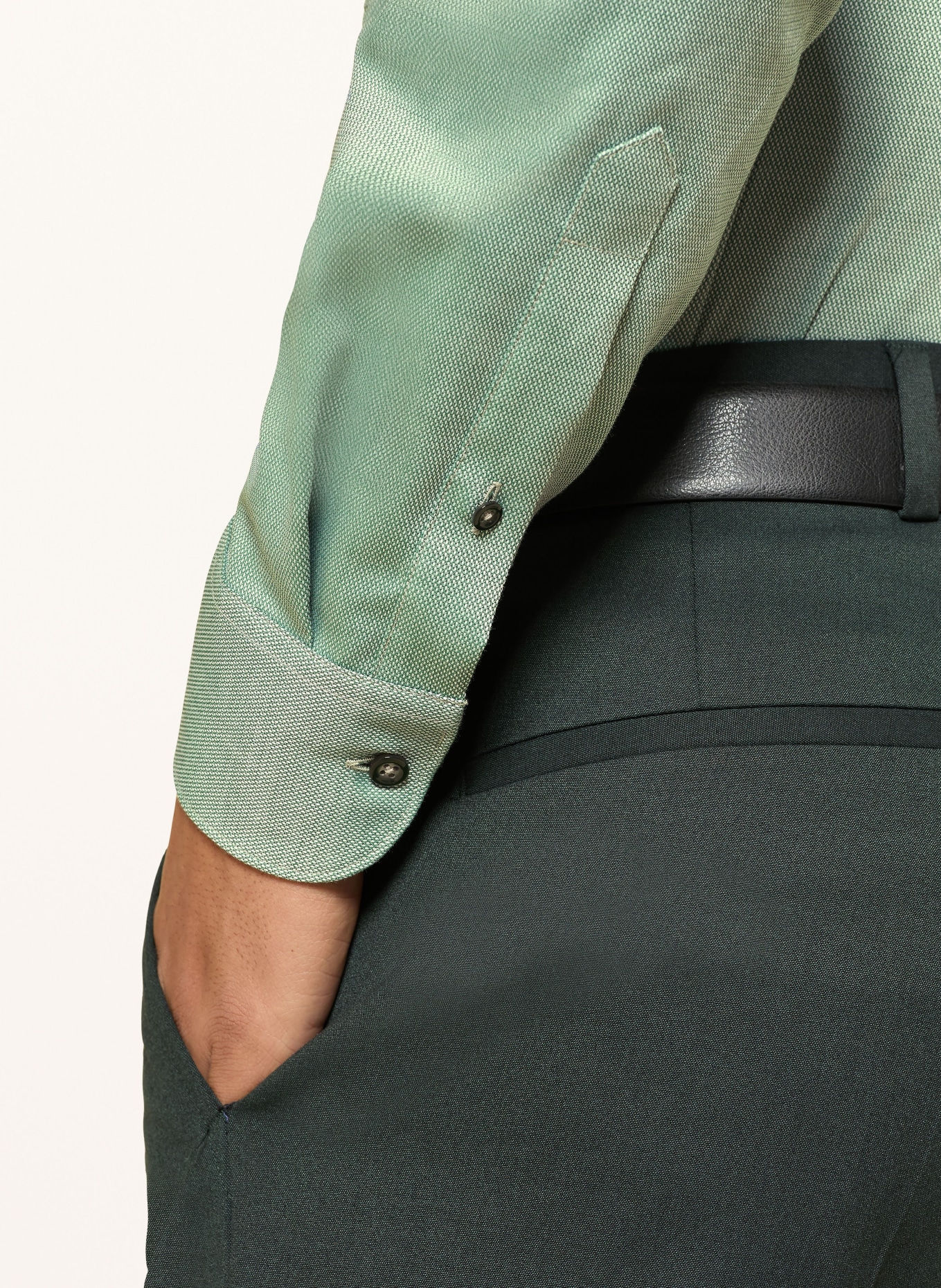 OLYMP Košile Luxor modern fit: SVĚTLE ZELENÁ