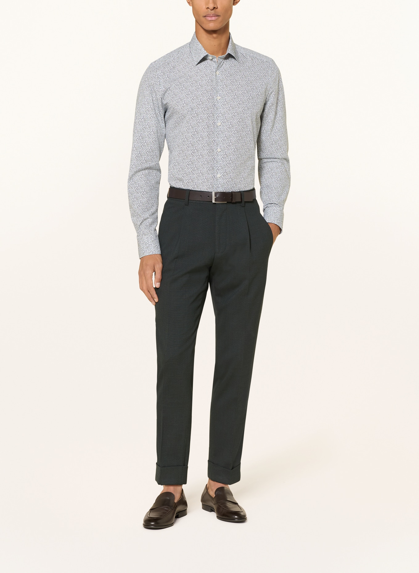 OLYMP Hemd Level Five body fit: WEISS / GRÜN / BLAU