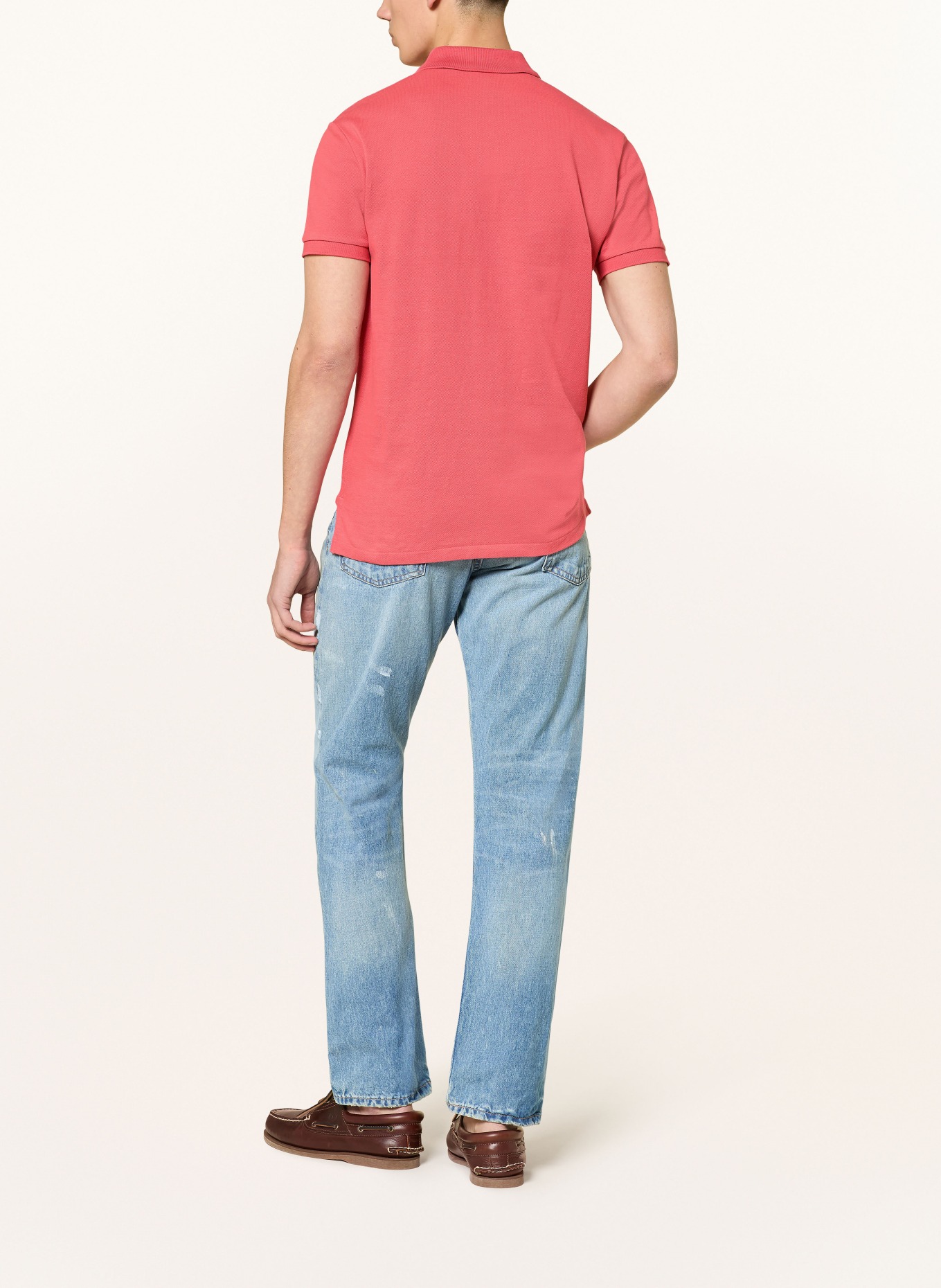 POLO RALPH LAUREN Polokošile z piké Custom Slim Fit: SVĚTLE ČERVENÁ