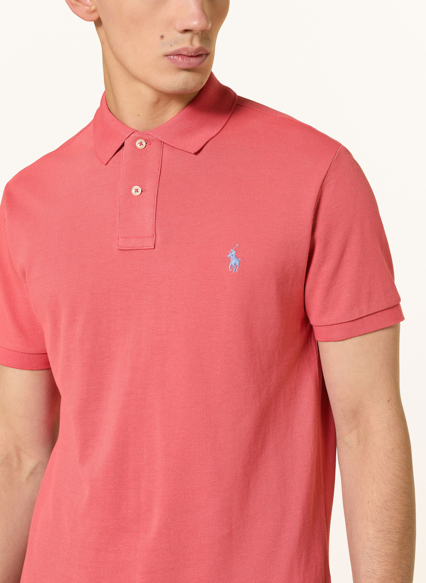 POLO RALPH LAUREN Polokošile z piké Custom Slim Fit: SVĚTLE ČERVENÁ