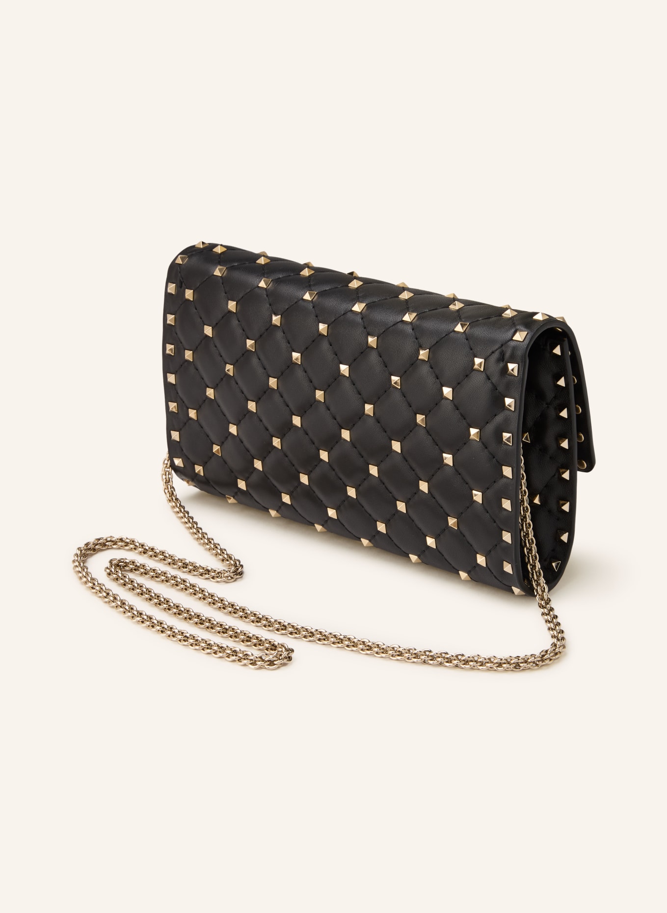 VALENTINO GARAVANI Torba na ramię ROCKSTUD SPIKE z ćwiekami: CZARNY