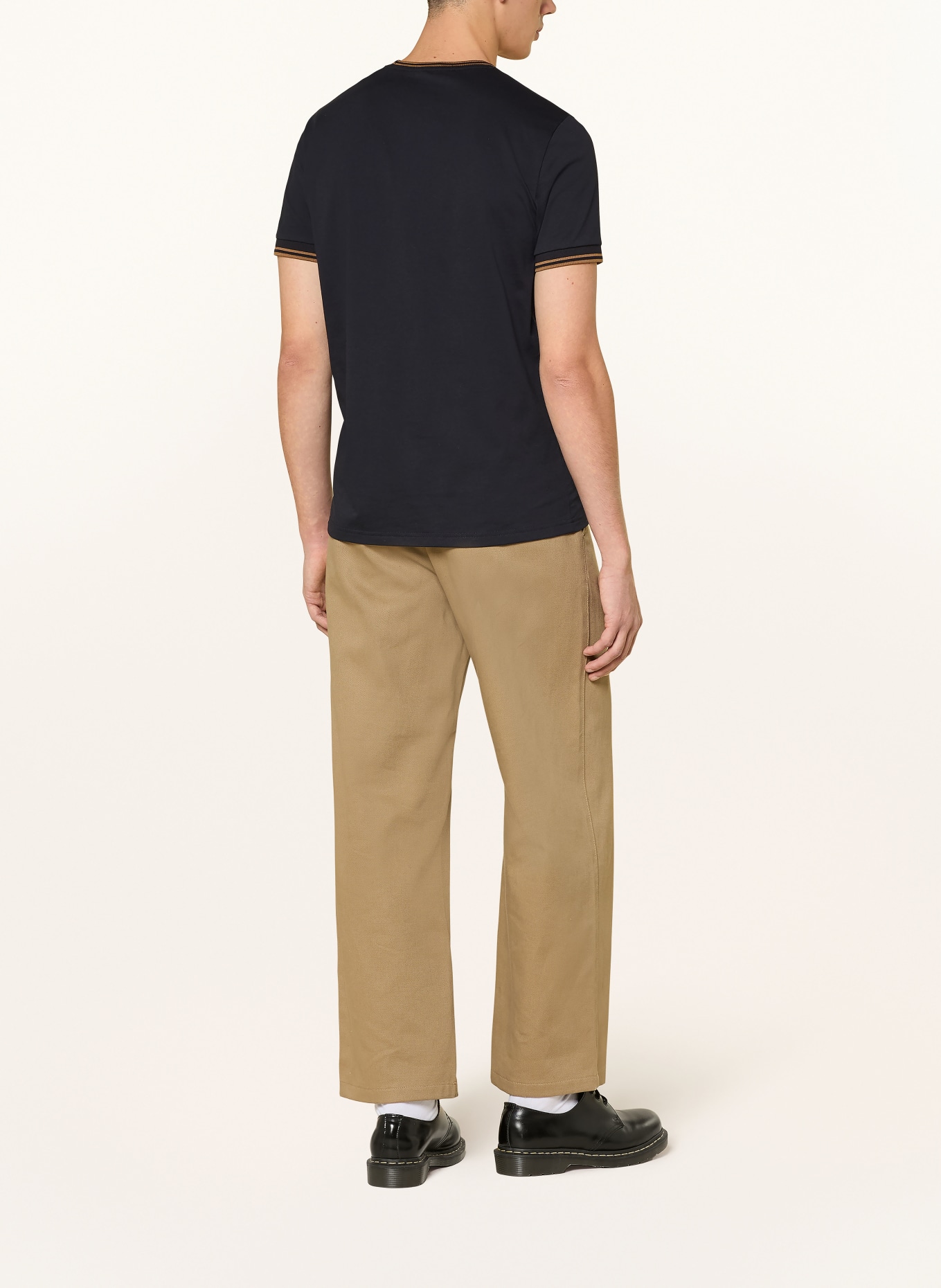 FRED PERRY T-shirt: BLACK / CAMEL