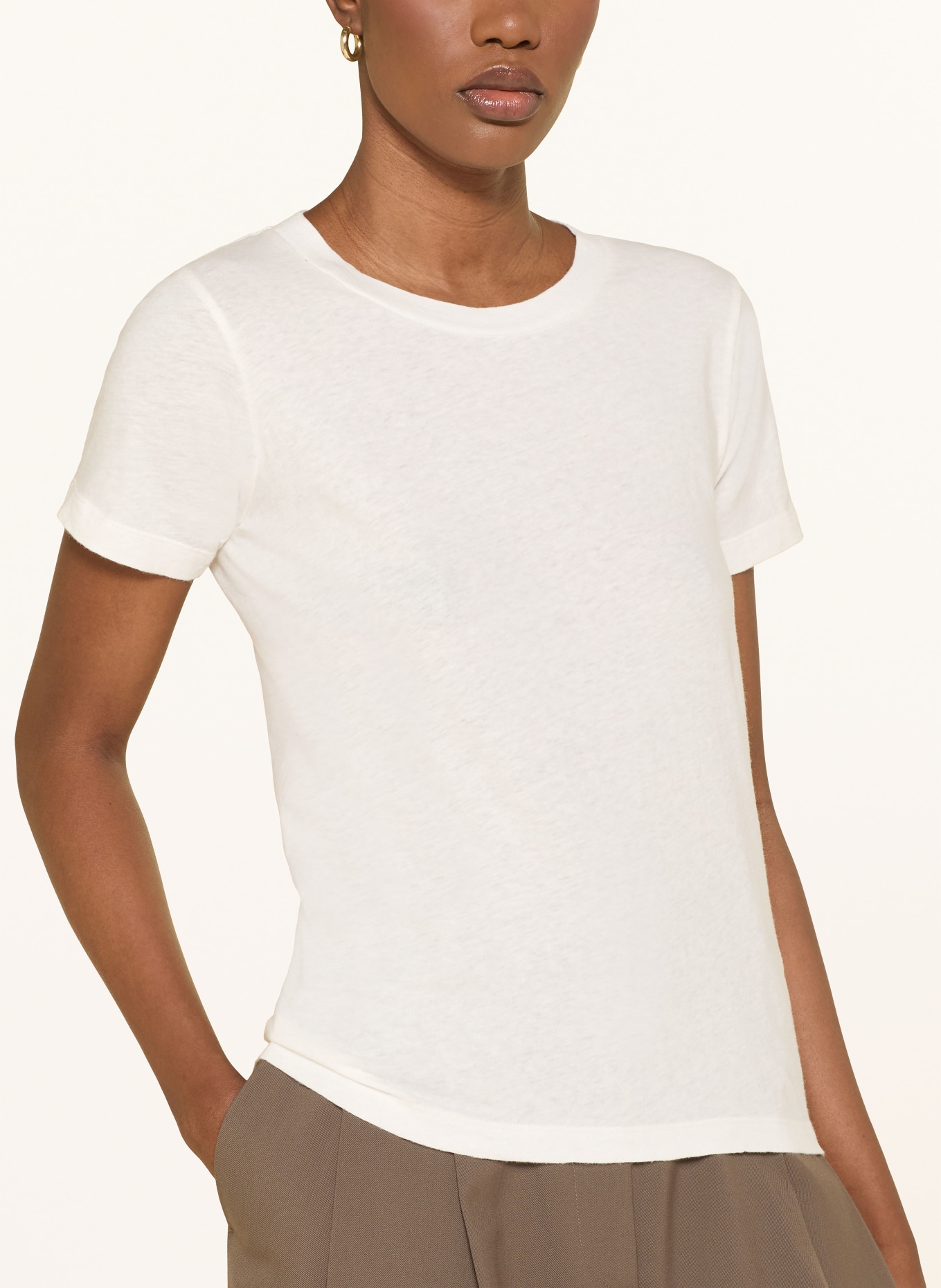 American Vintage T-shirt AJUSTÉ: BIAŁY