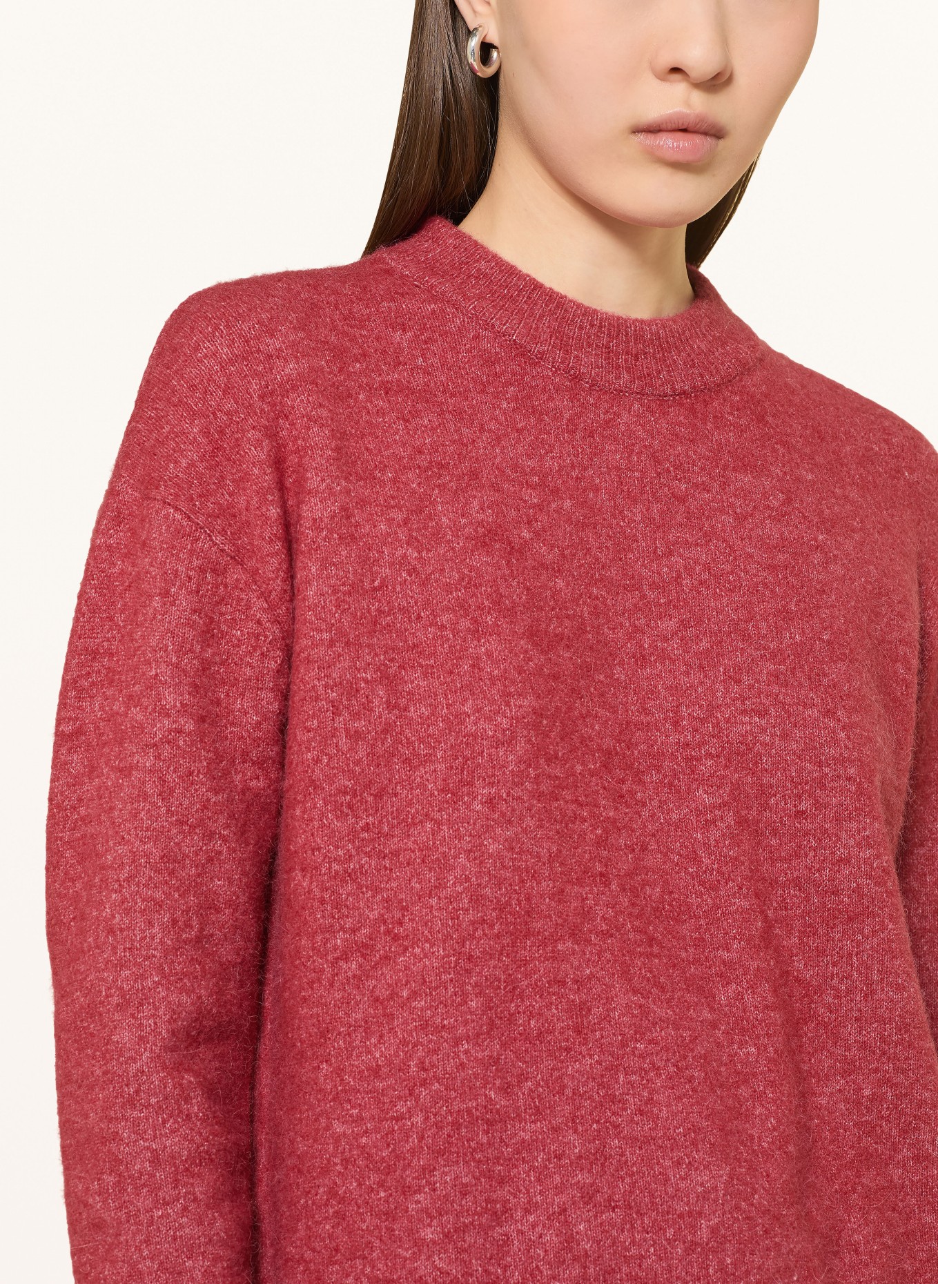 SAMSØE SAMSØE Pullover ANOUR mit Merinowolle und Alpaka: ROT