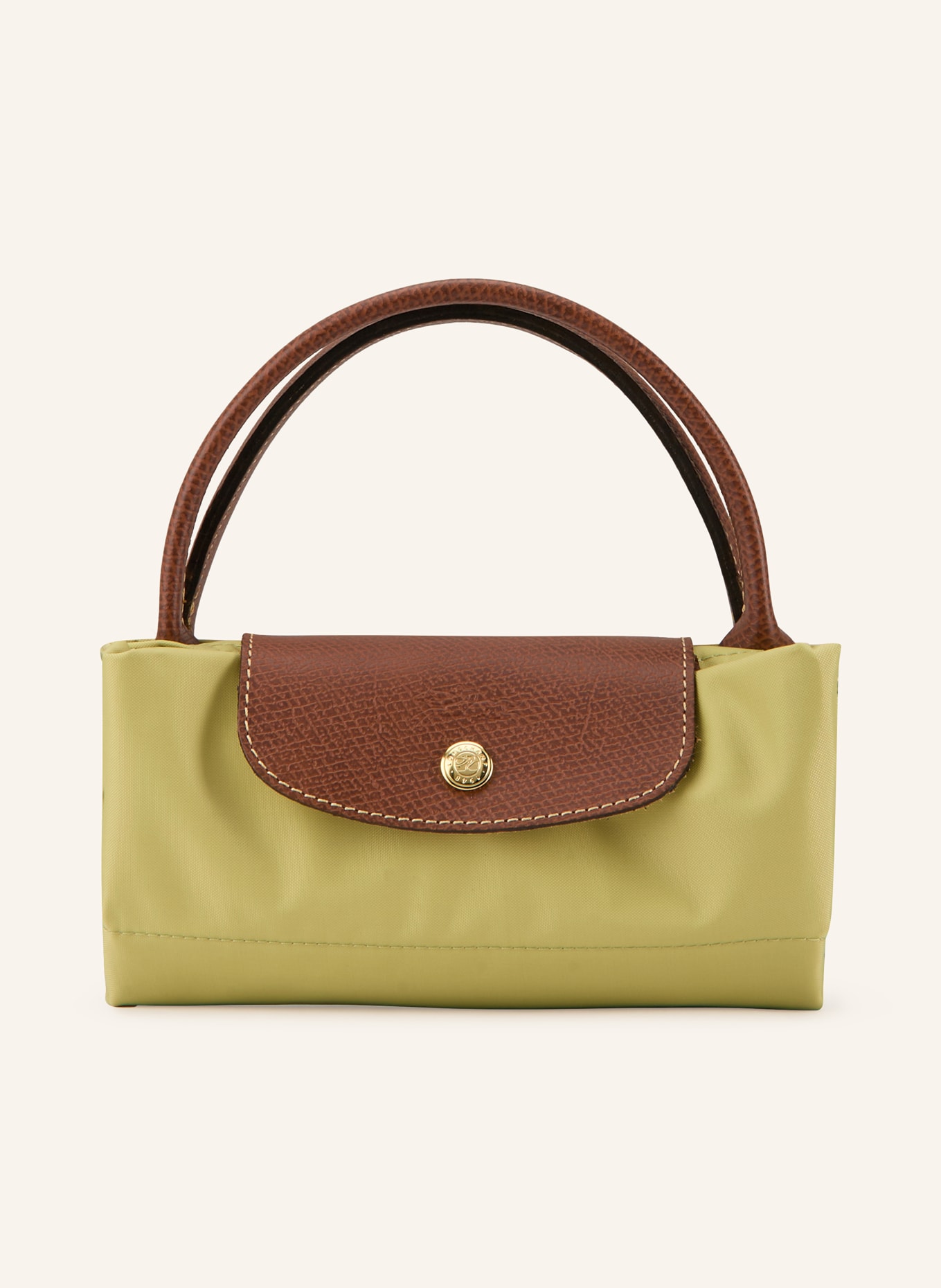LONGCHAMP Handtasche LE PLIAGE S: HELLGRÜN / GOLD / BRAUN