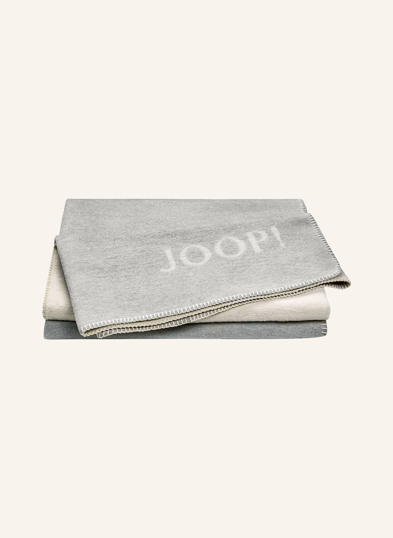 JOOP! Throw JOOP! MELANGE: LIGHT GRAY / WHITE