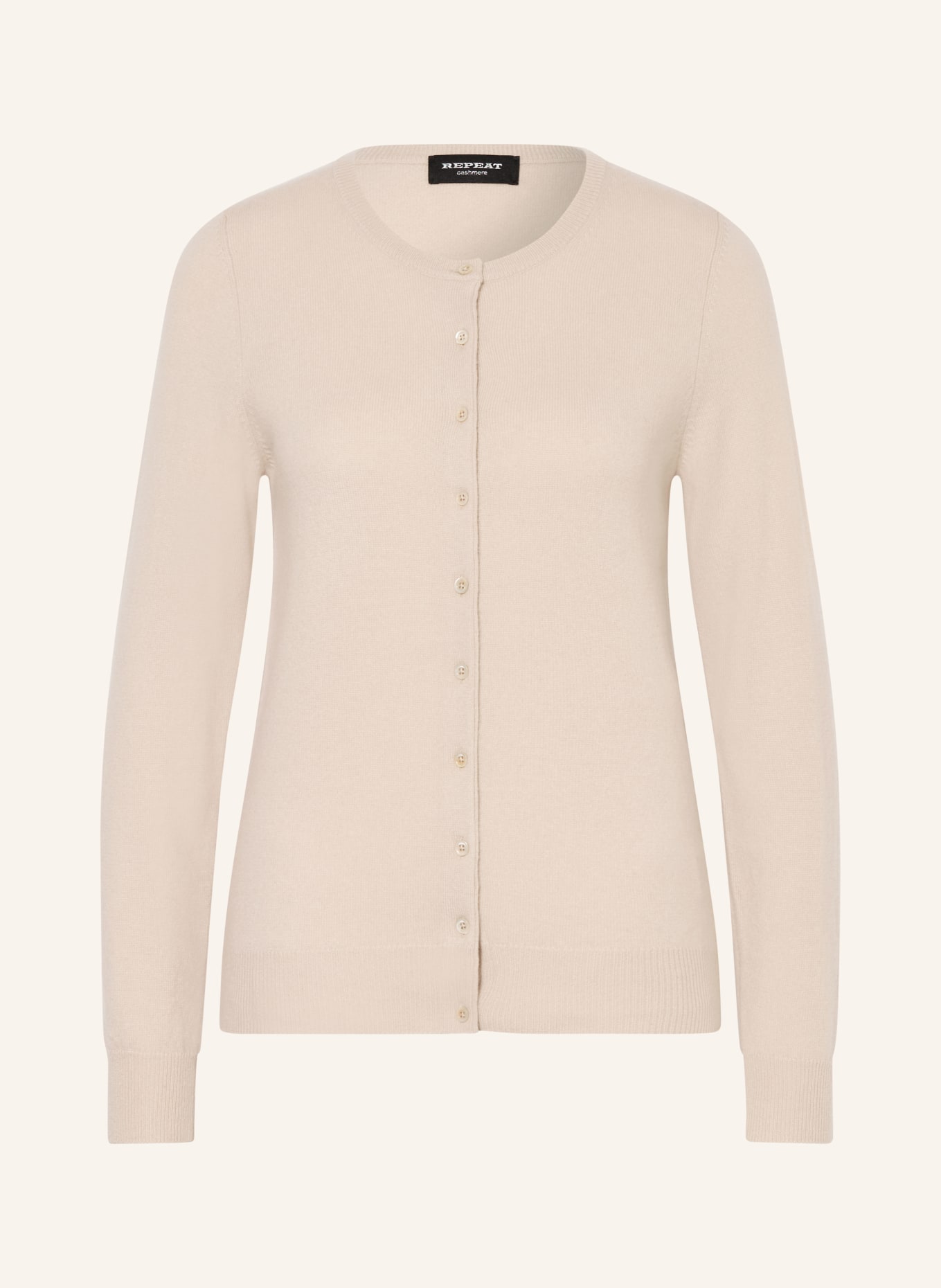 REPEAT Strickjacke aus Cashmere: BEIGE
