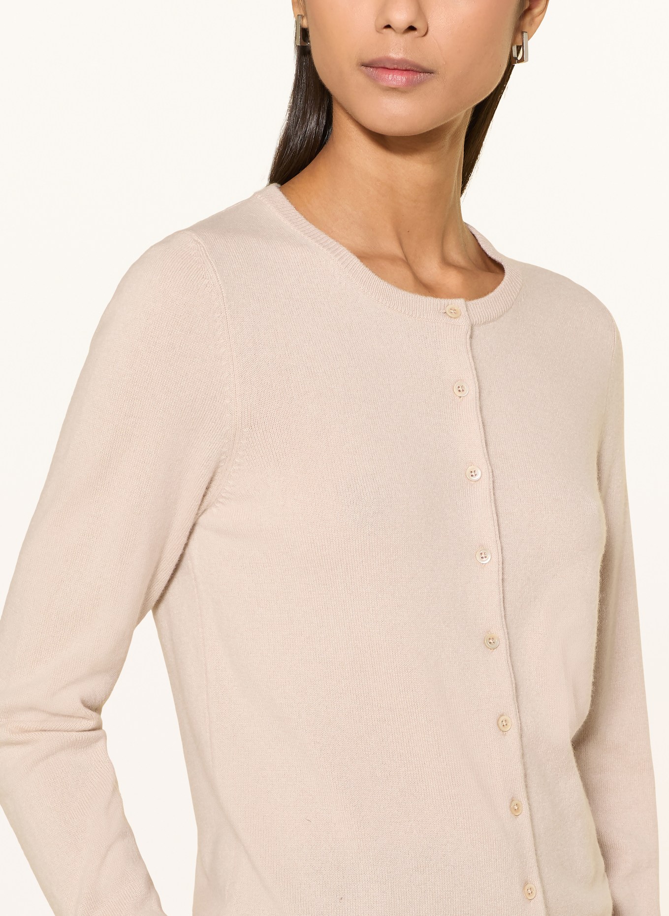 REPEAT Strickjacke aus Cashmere: BEIGE