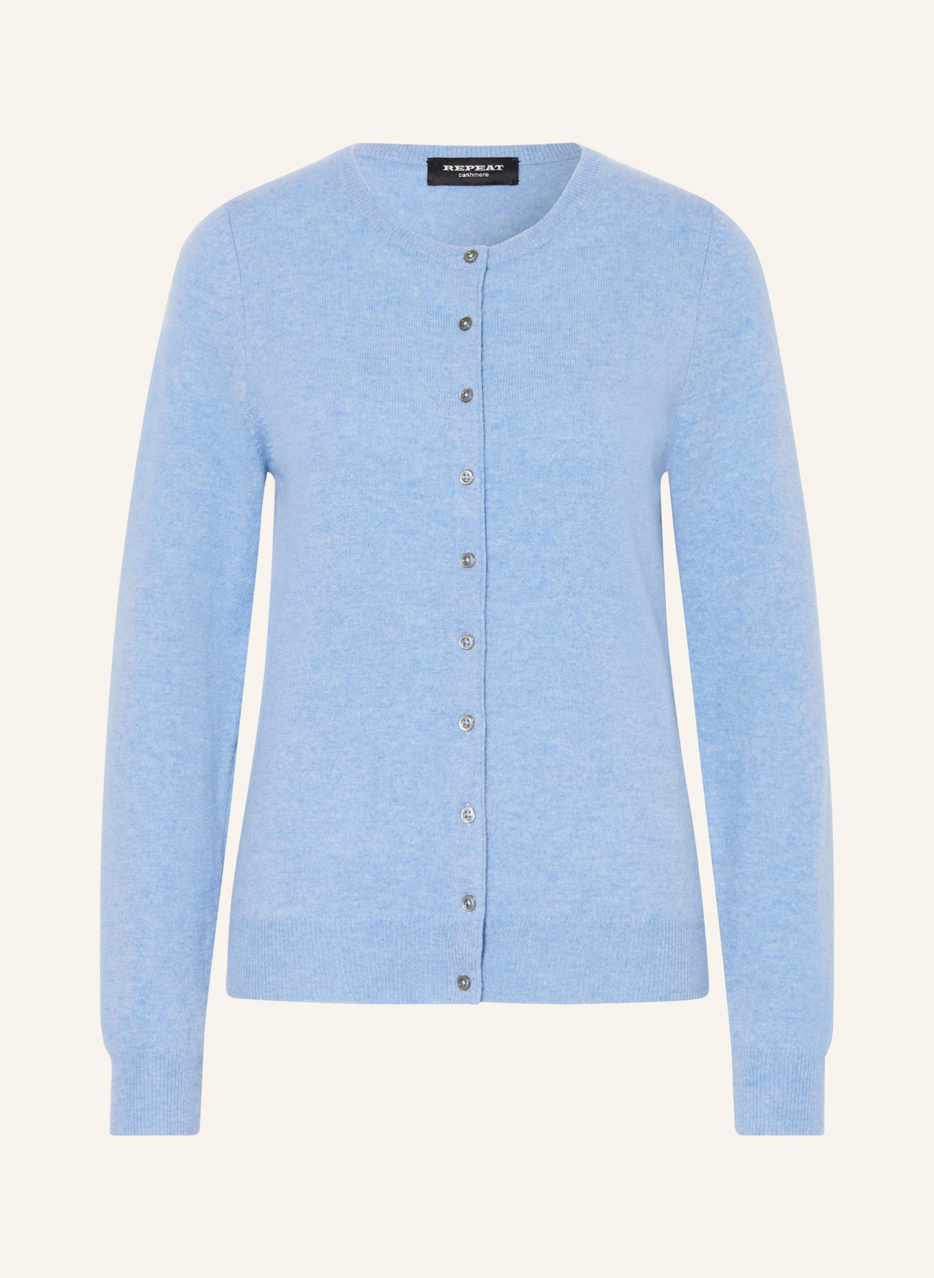 REPEAT Strickjacke aus Cashmere: HELLBLAU