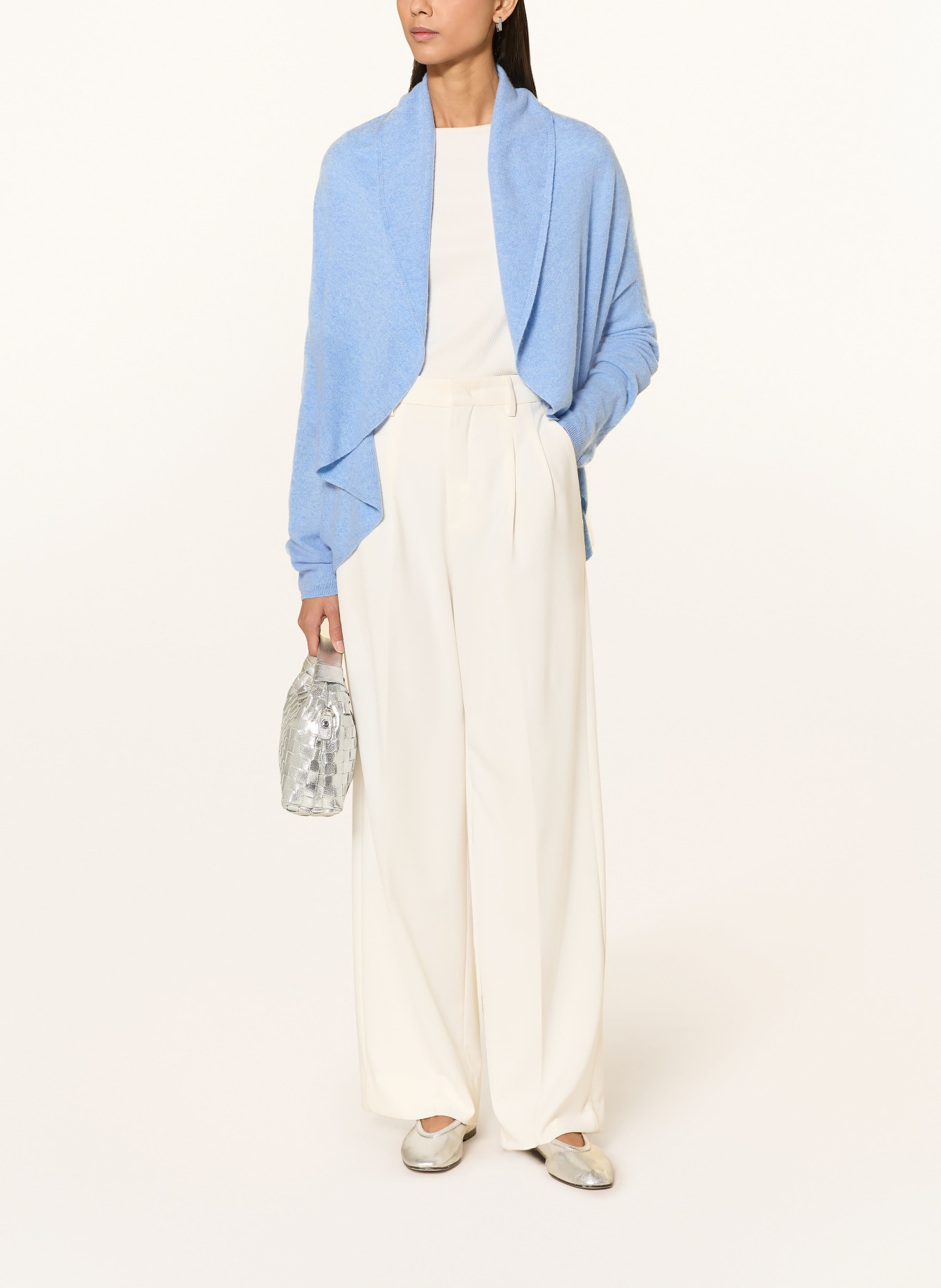 REPEAT Knit cardigan made of cashmere: LIGHT BLUE