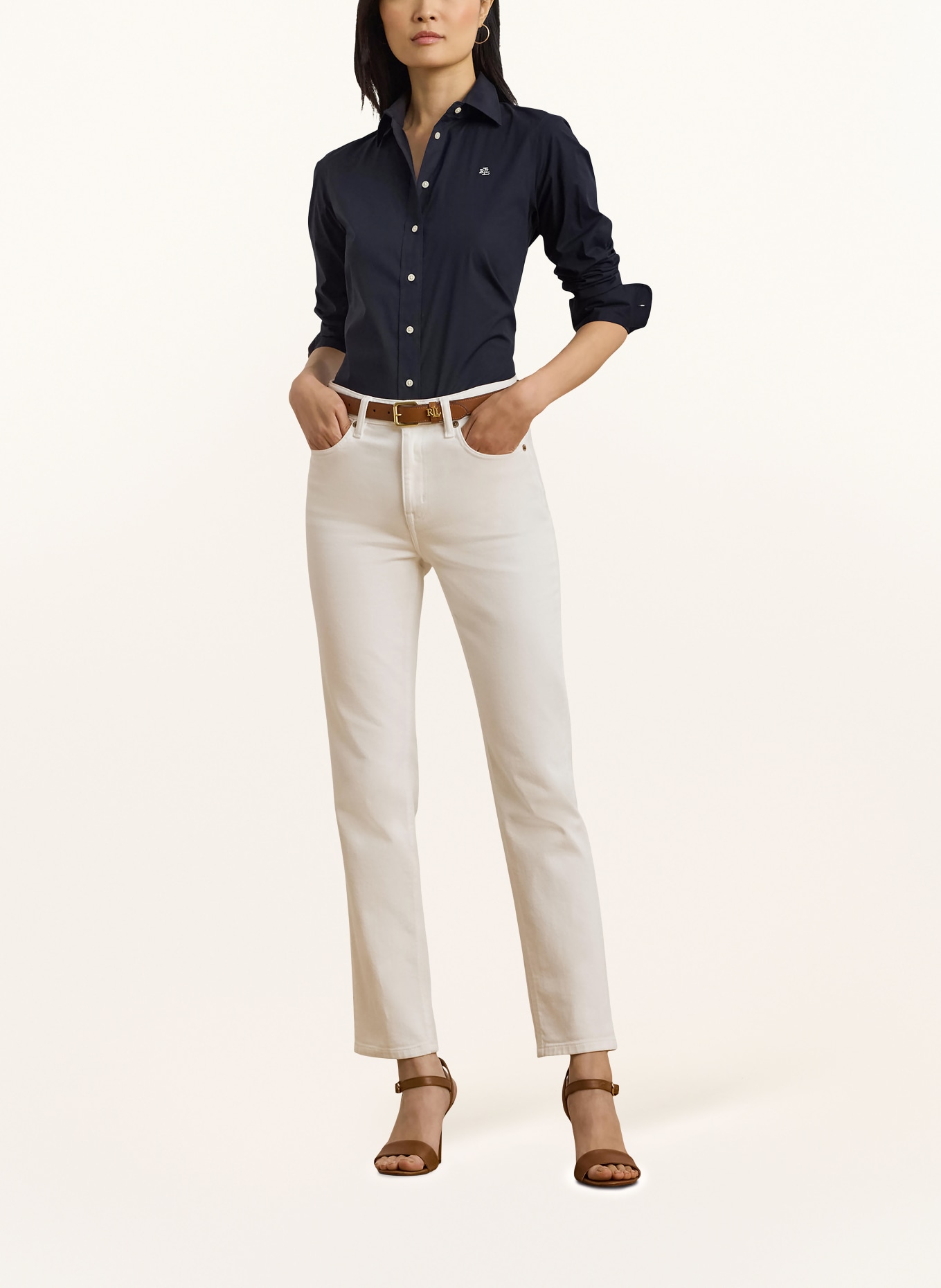 LAUREN RALPH LAUREN Hemdbluse: DUNKELBLAU