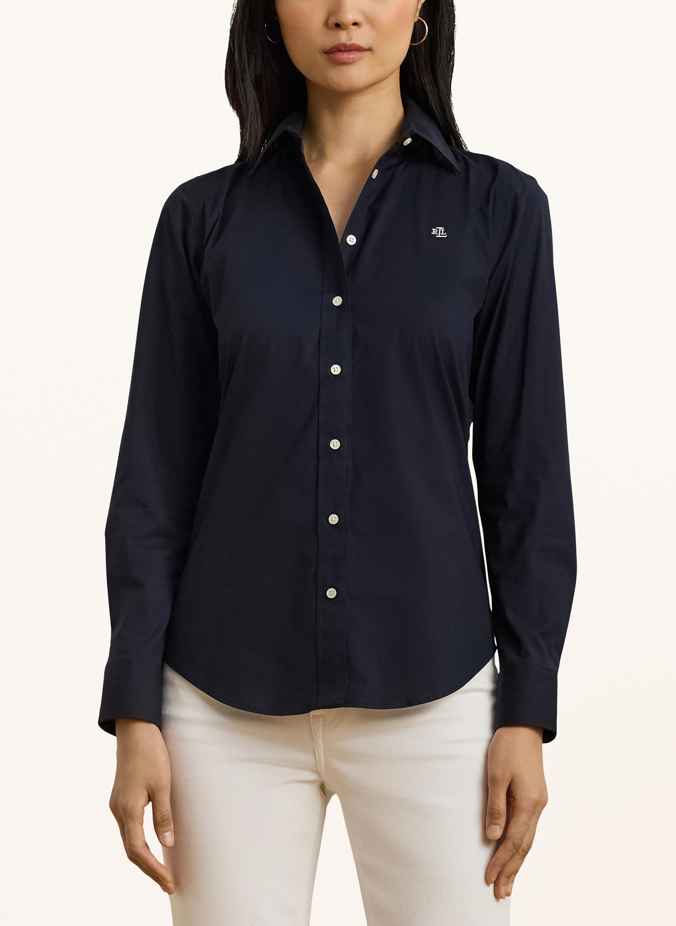 LAUREN RALPH LAUREN Hemdbluse: DUNKELBLAU