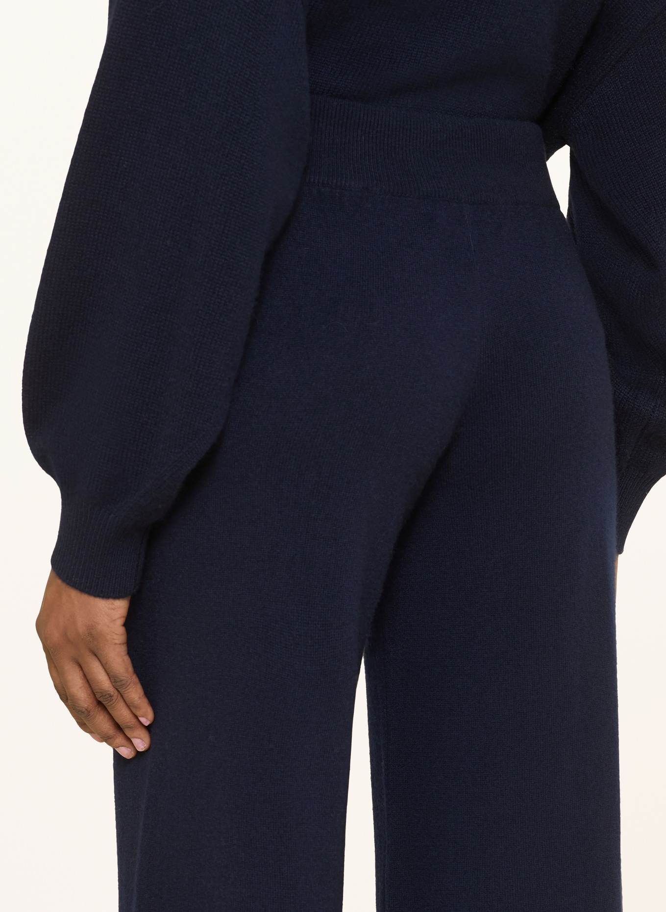 LISA YANG Strickhose SOFI im Jogging-Stil aus Cashmere: SCHWARZ