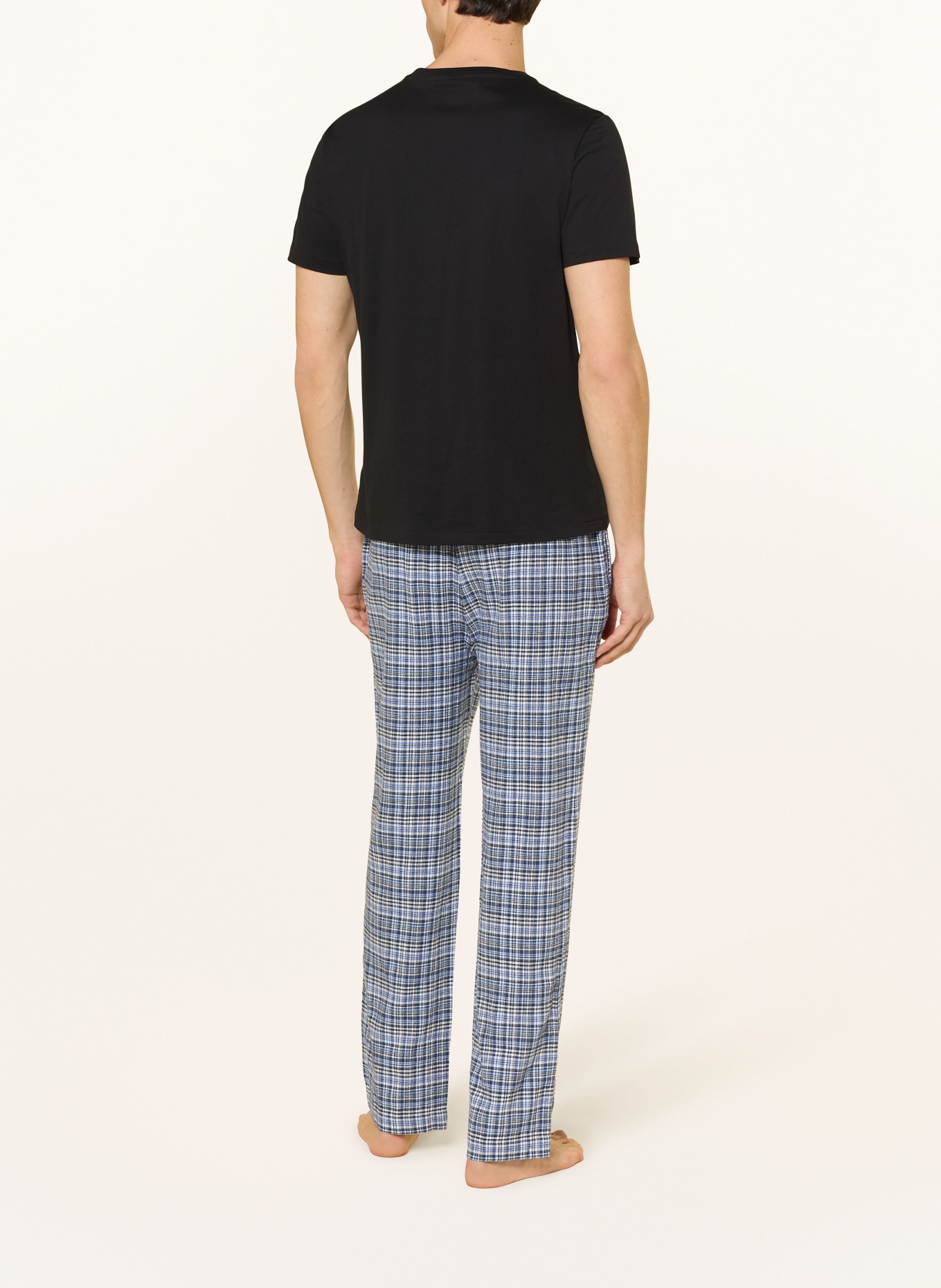 POLO RALPH LAUREN Lounge-Shirt: SCHWARZ / WEISS