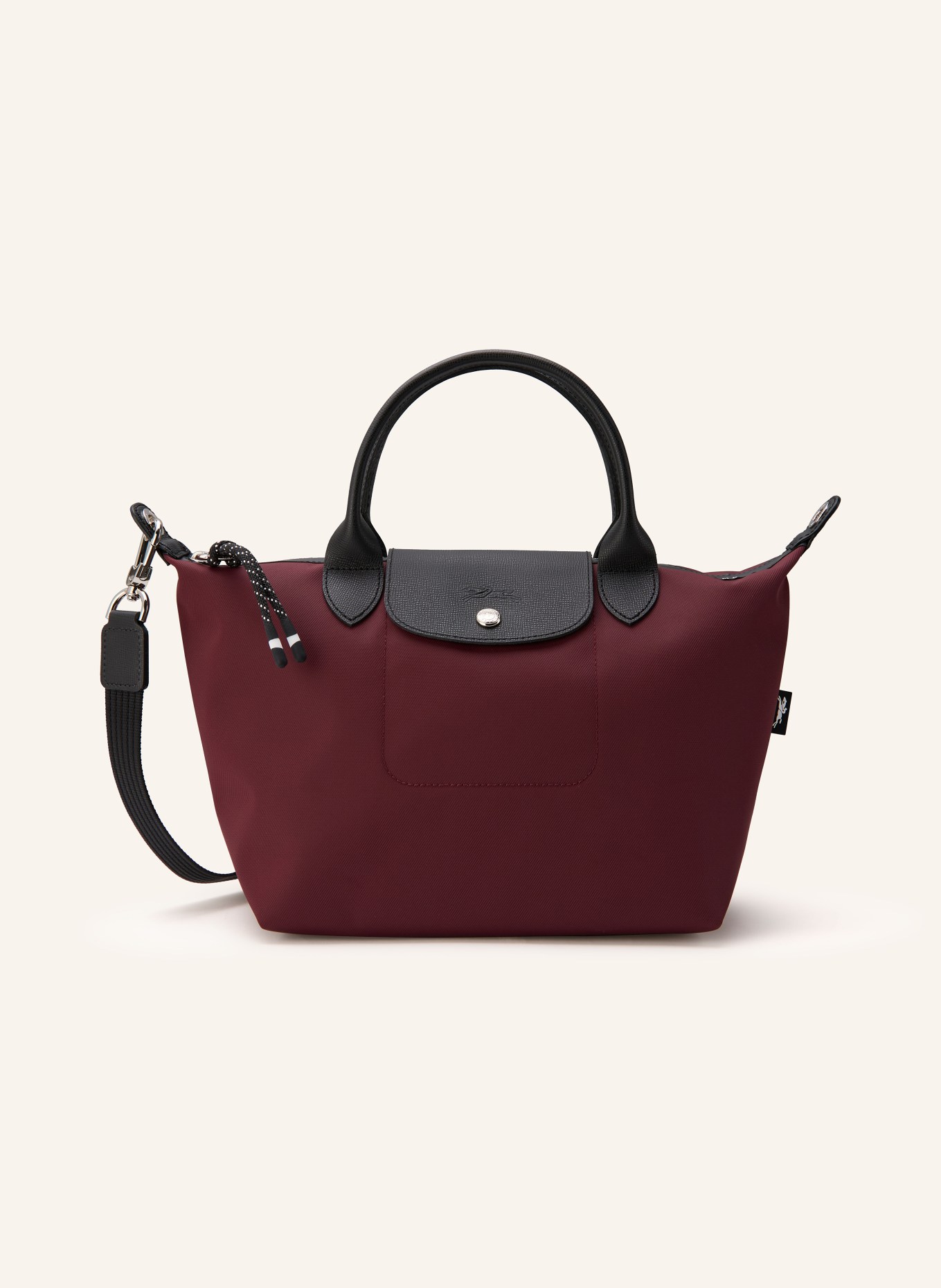 LONGCHAMP Shopper LE PLIAGE ENERGY SMALL: DUNKELROT / SCHWARZ