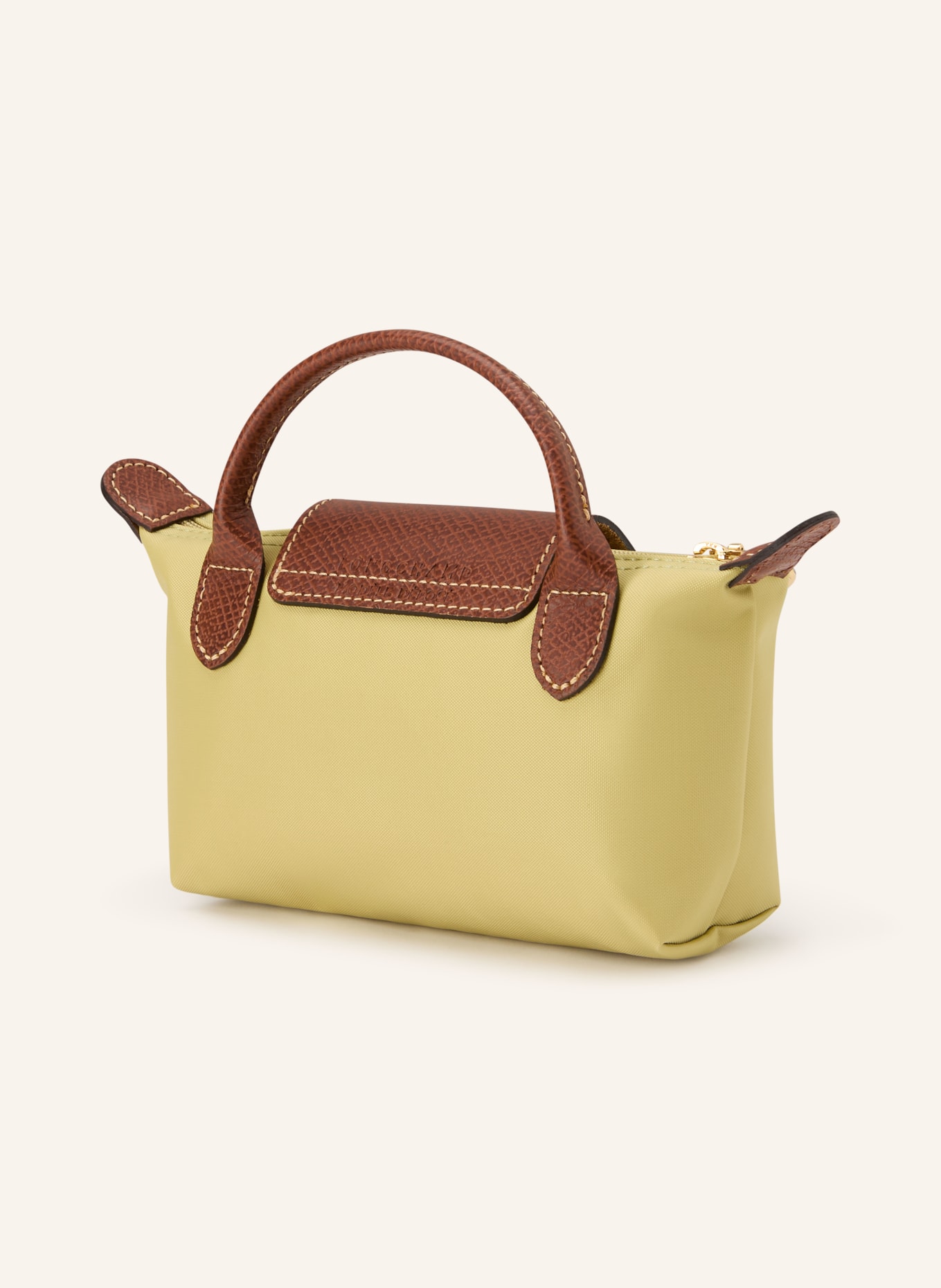 LONGCHAMP Pouch LE PLIAGE ORIGINAL: HELLGRÜN / BRAUN
