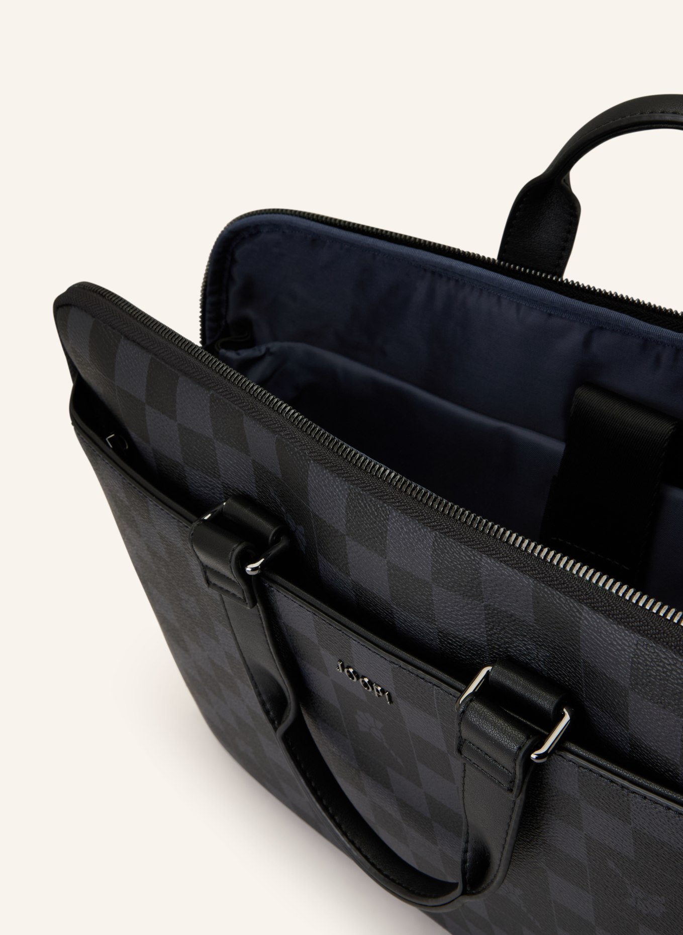 JOOP! Taška na laptop CORTINA PIAZZA JANUS: ČERNÁ / TMAVĚ ŠEDÁ