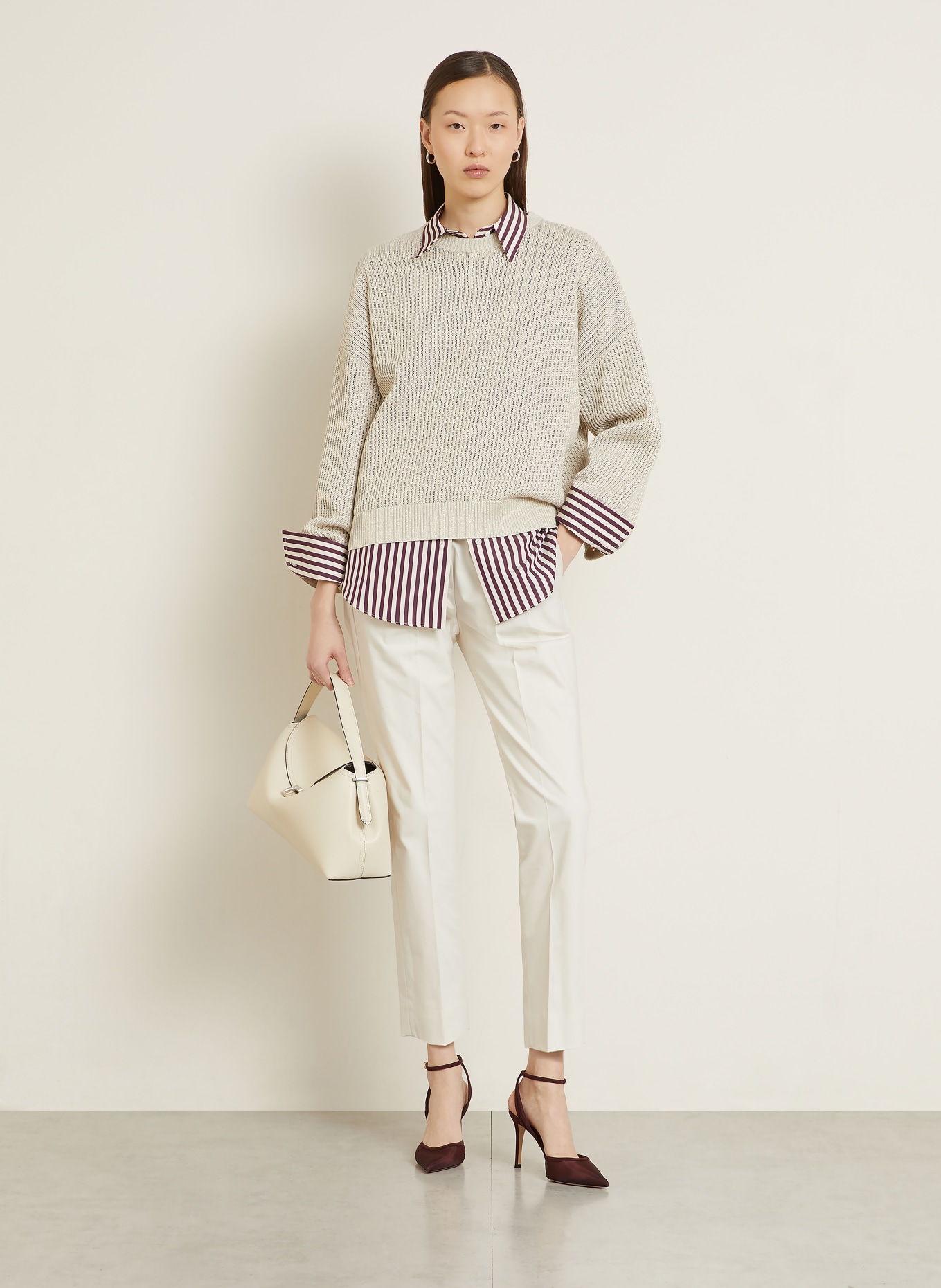 BRUNELLO CUCINELLI 7/8-Hose: CREME