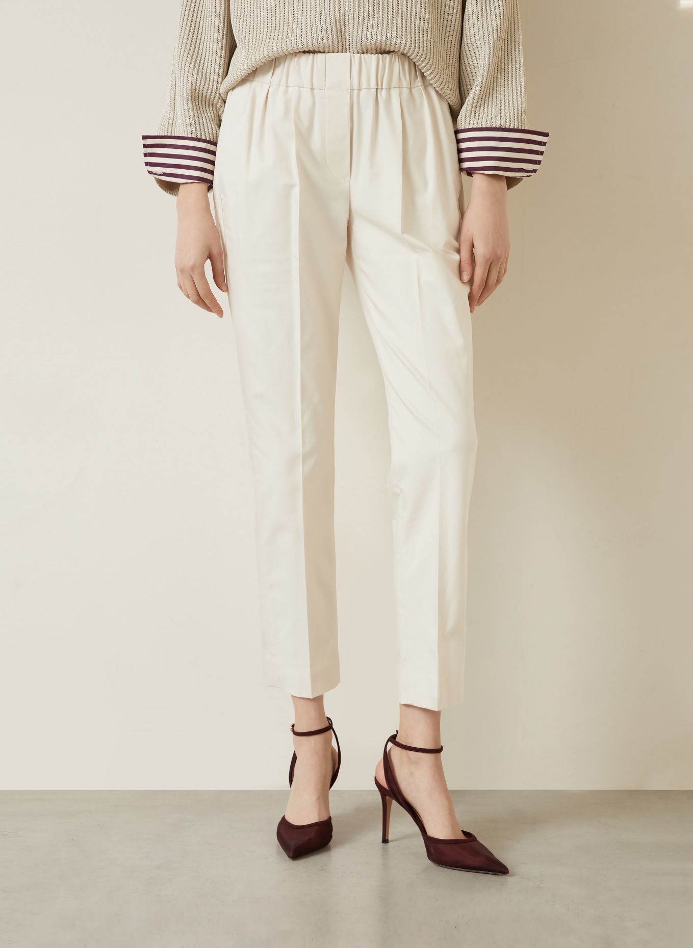 BRUNELLO CUCINELLI 7/8-Hose: CREME