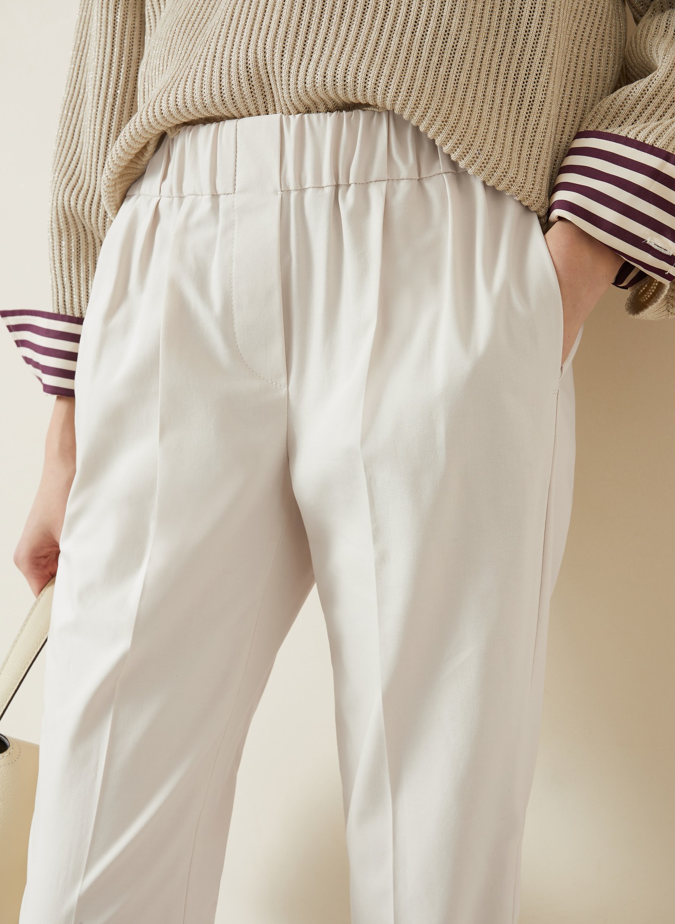 BRUNELLO CUCINELLI 7/8-Hose: CREME