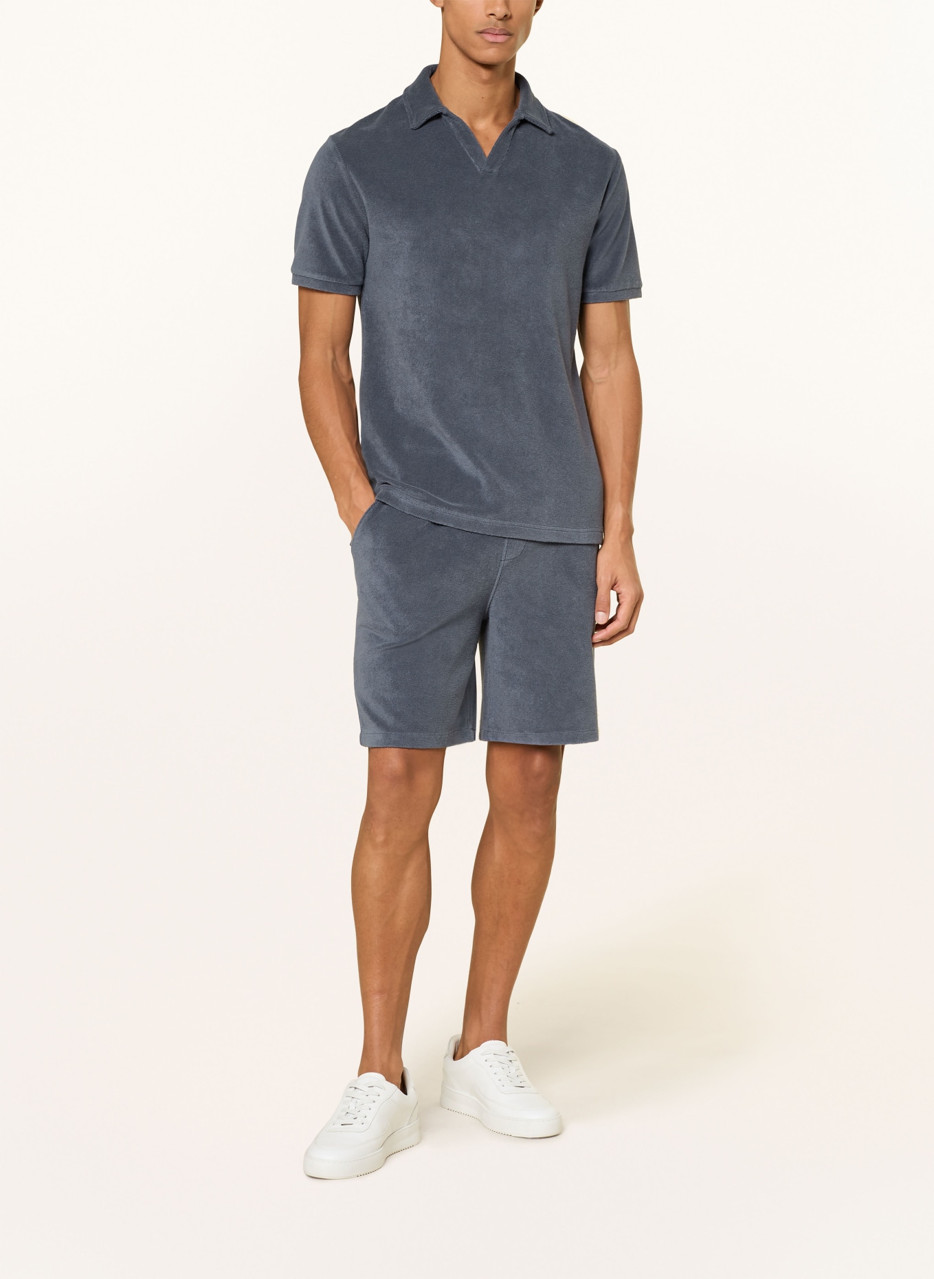 Juvia Koszulka polo z frotte: SZARONIEBIESKI