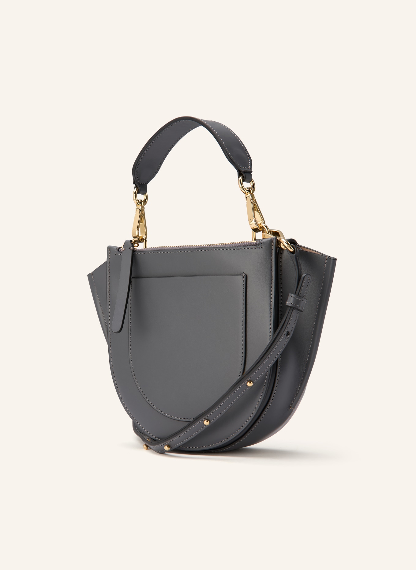 WANDLER Umhängetasche HORTENSIA MINI: DUNKELGRAU