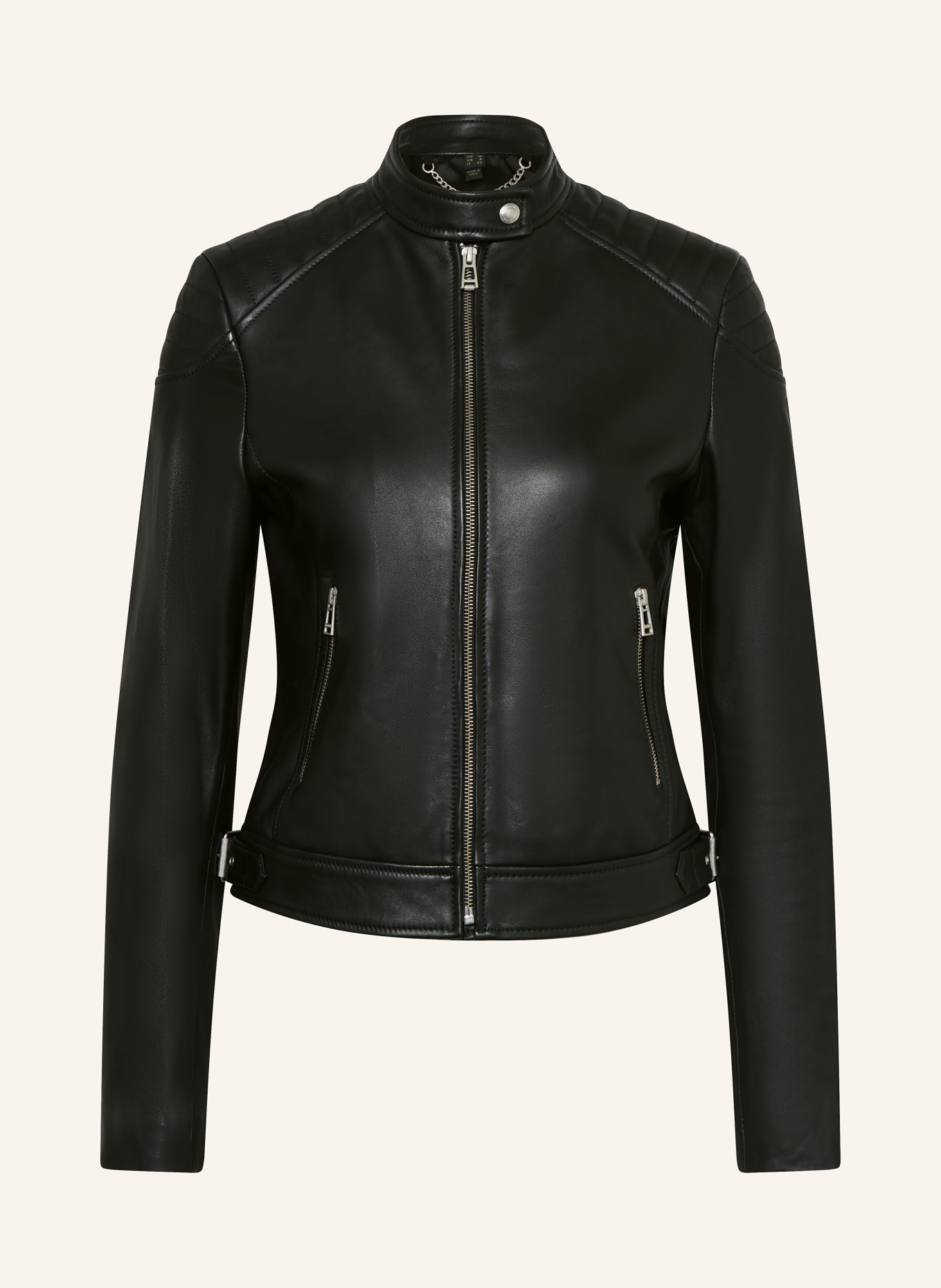 BELSTAFF Leather jacket MOLLISON: BLACK