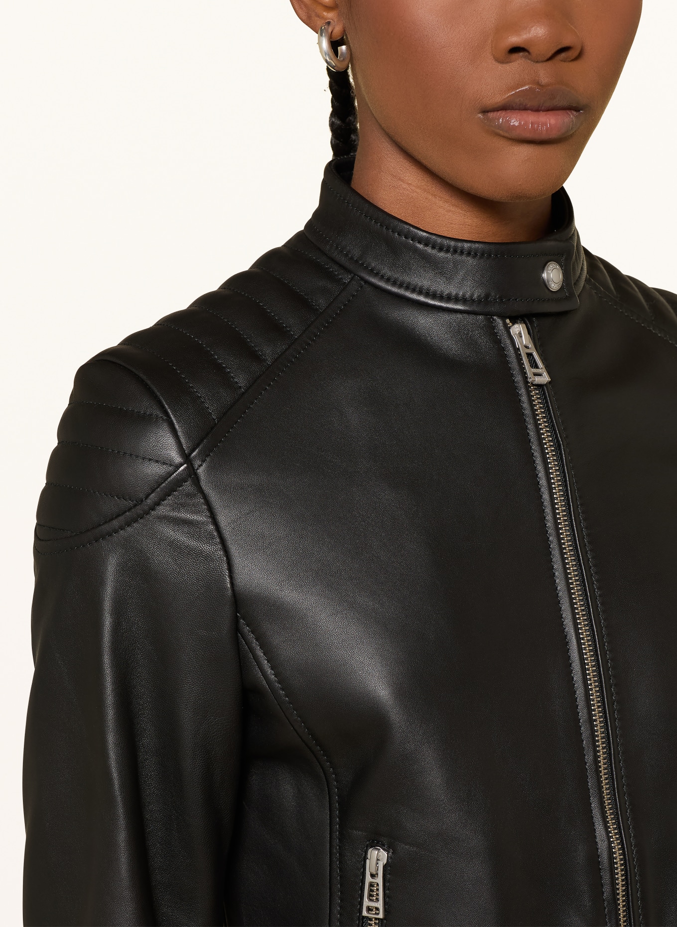 BELSTAFF Leather jacket MOLLISON: BLACK