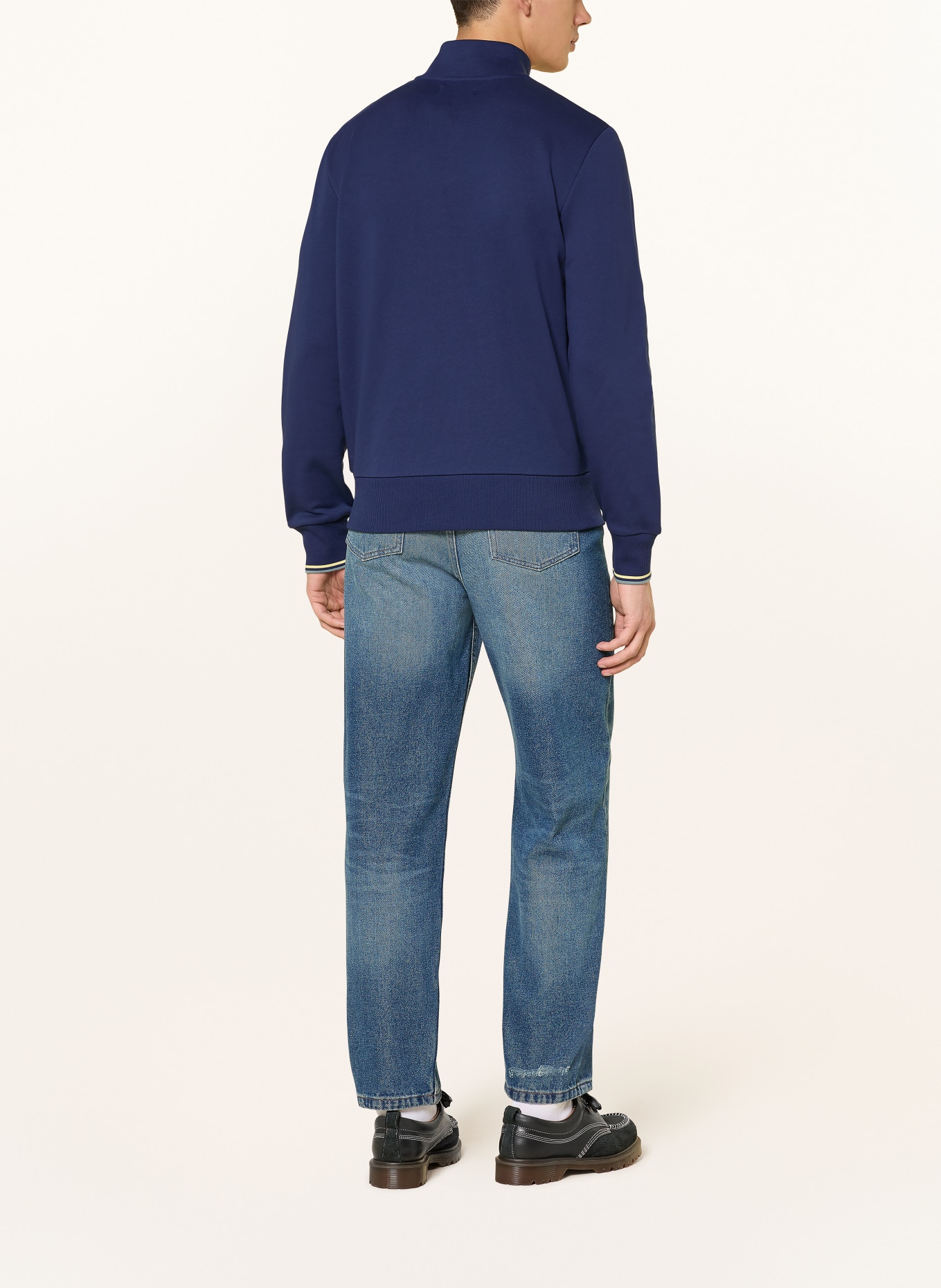 FRED PERRY Sweat-Troyer: DUNKELBLAU